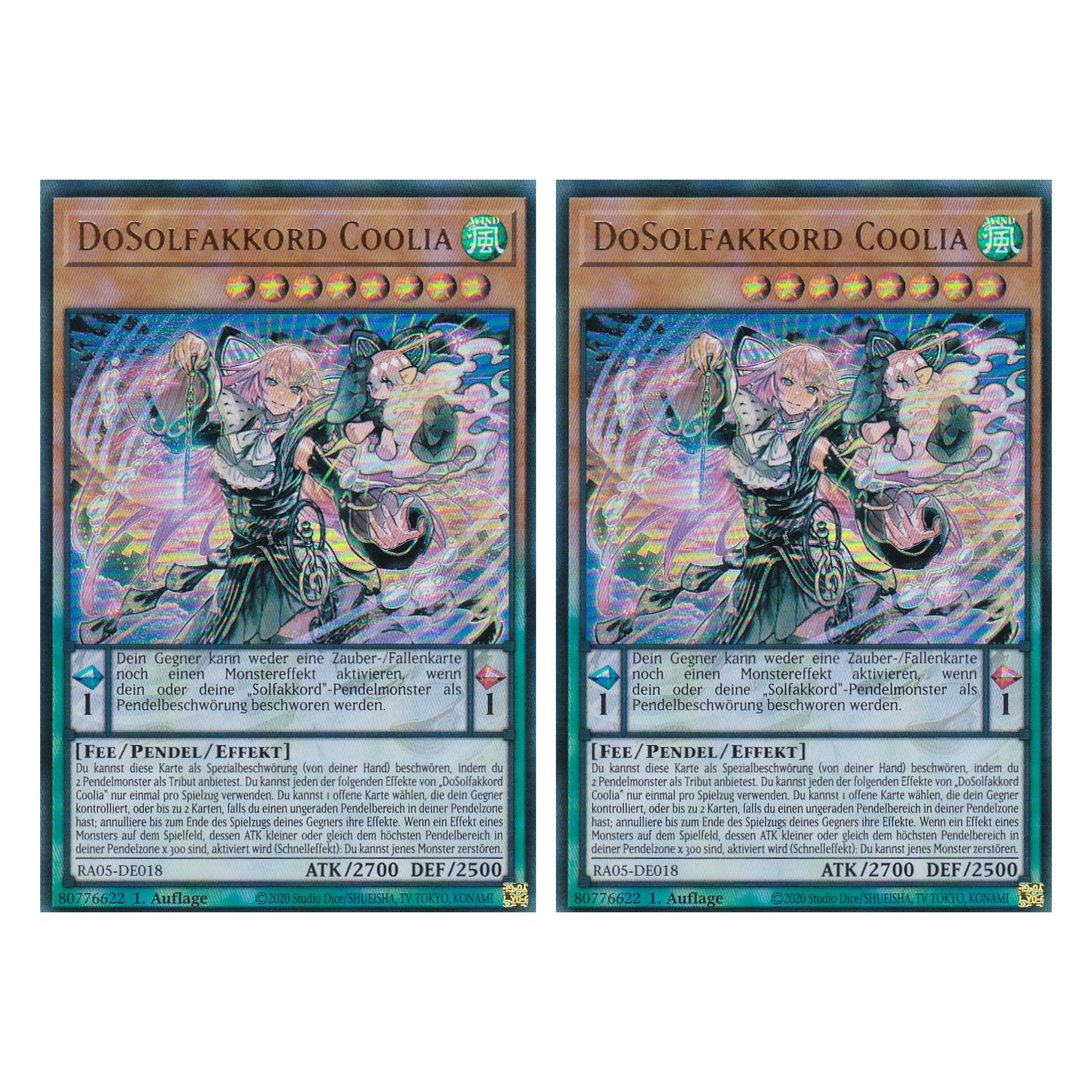 DoSolfakkord Coolia - RA05-DE018 - Ultra Rare - Deutsch - Rarity Collection 5 - Yugioh - Duo Set (2 Stück)