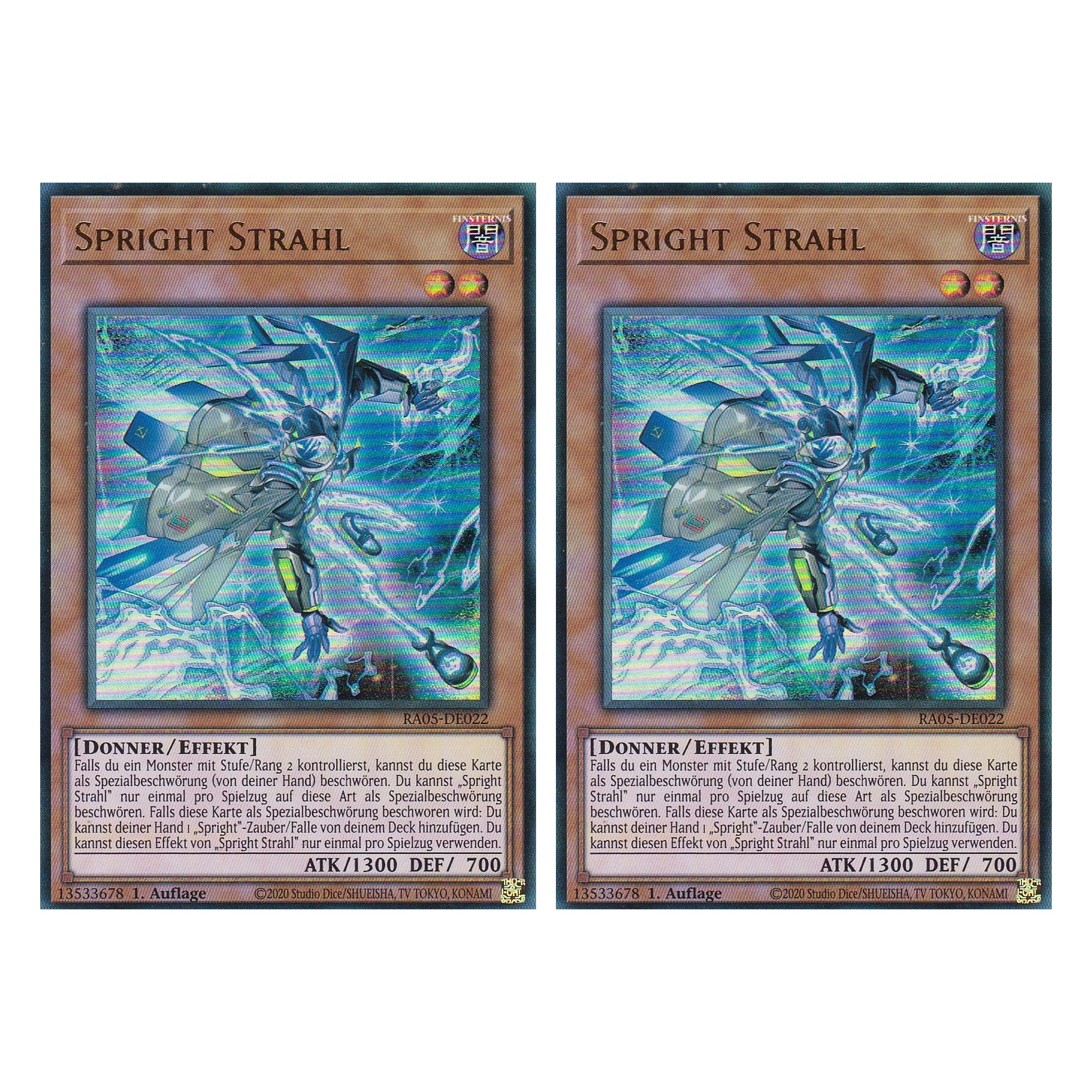Spright Strahl  - RA05-DE022 - Ultra Rare - Deutsch - Rarity Collection 5 - Yugioh - Duo Set (2 Stück)