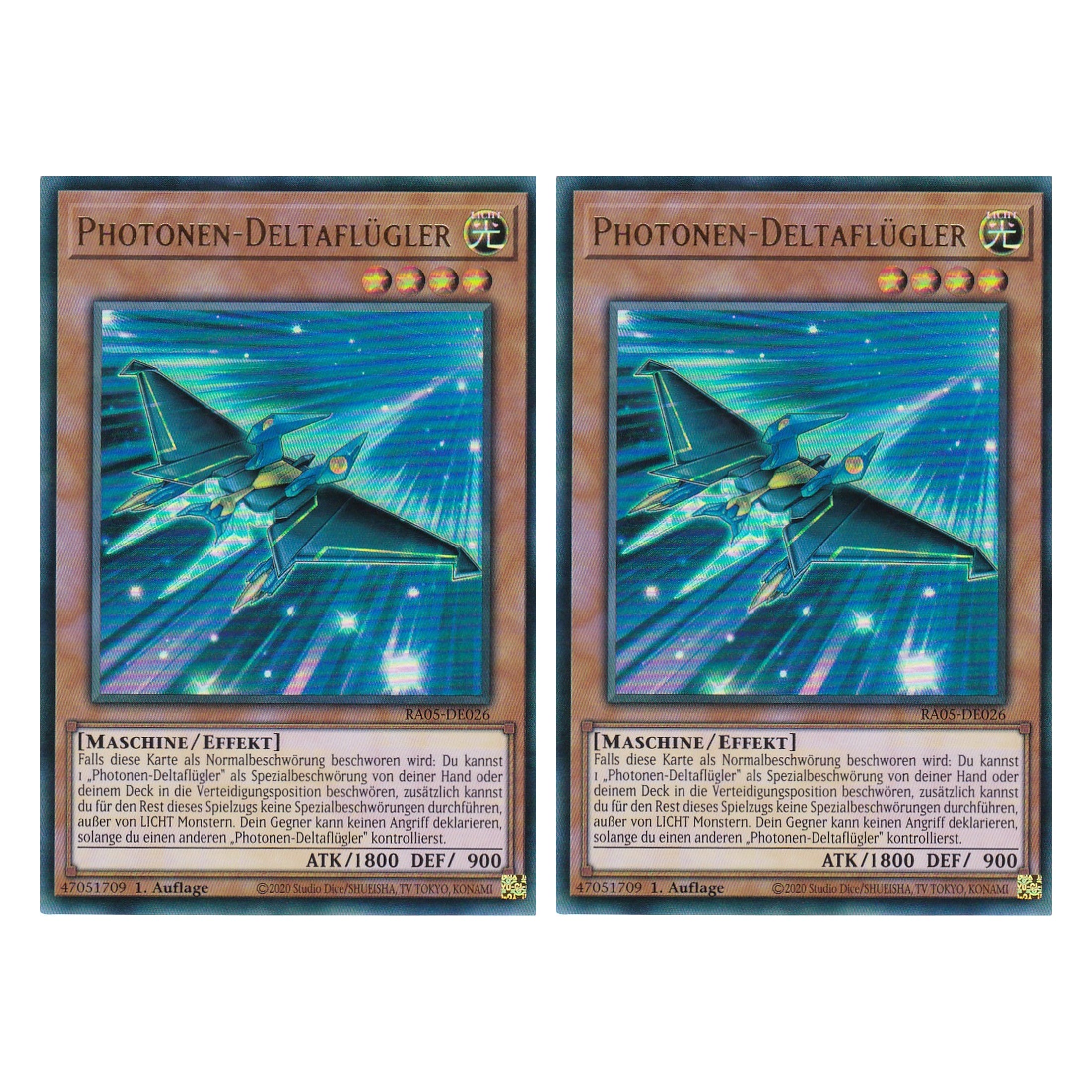 Photonen-Deltaflügler - RA05-DE026 - Ultra Rare - Deutsch - Rarity Collection 5 - Yugioh - Duo Set (2 Stück)