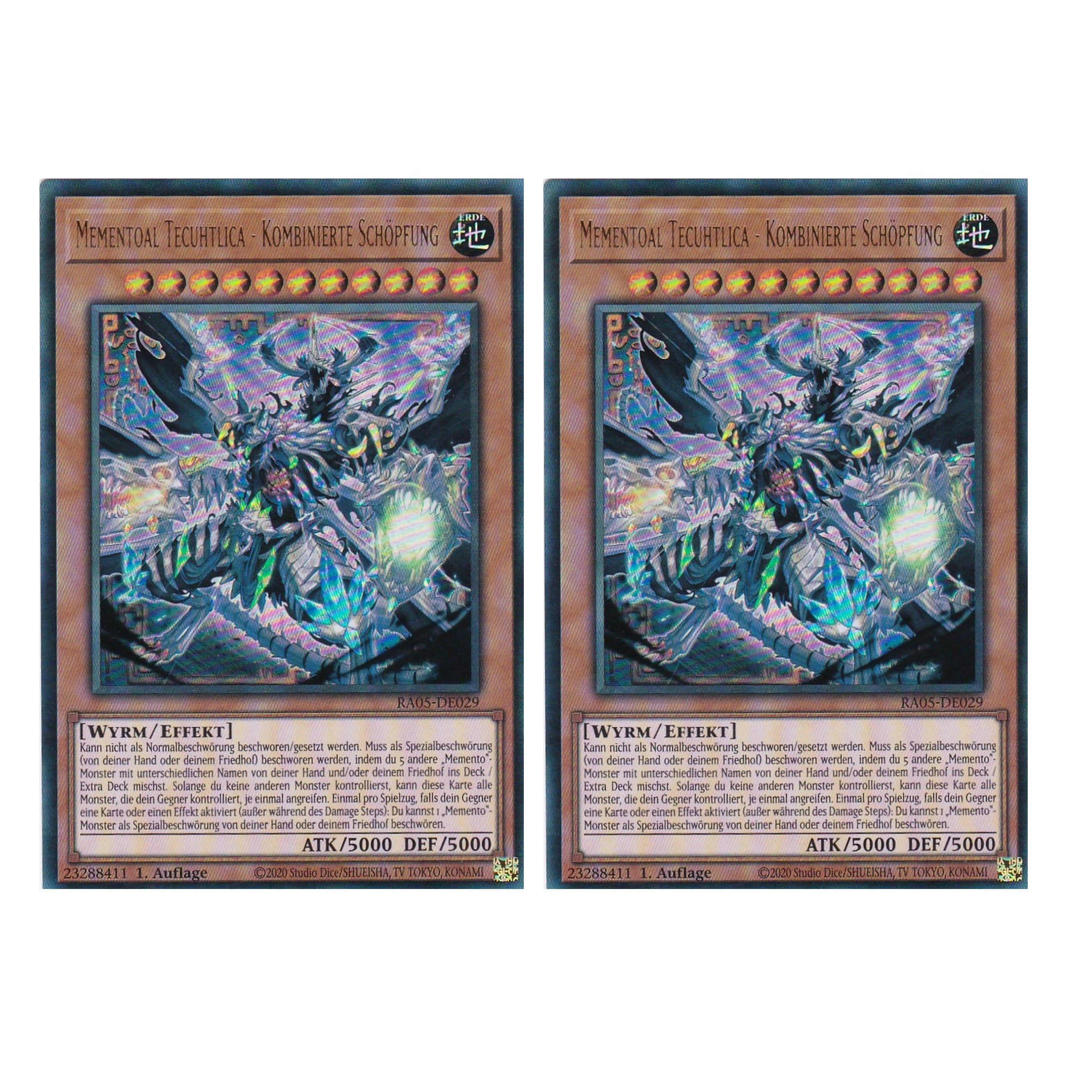 Mementoal Tecuhtlica - Kombinierte Schöpfung - RA05-DE029 - Ultra Rare - Deutsch - Rarity Collection 5 - Yugioh - Duo Set (2 Stück)