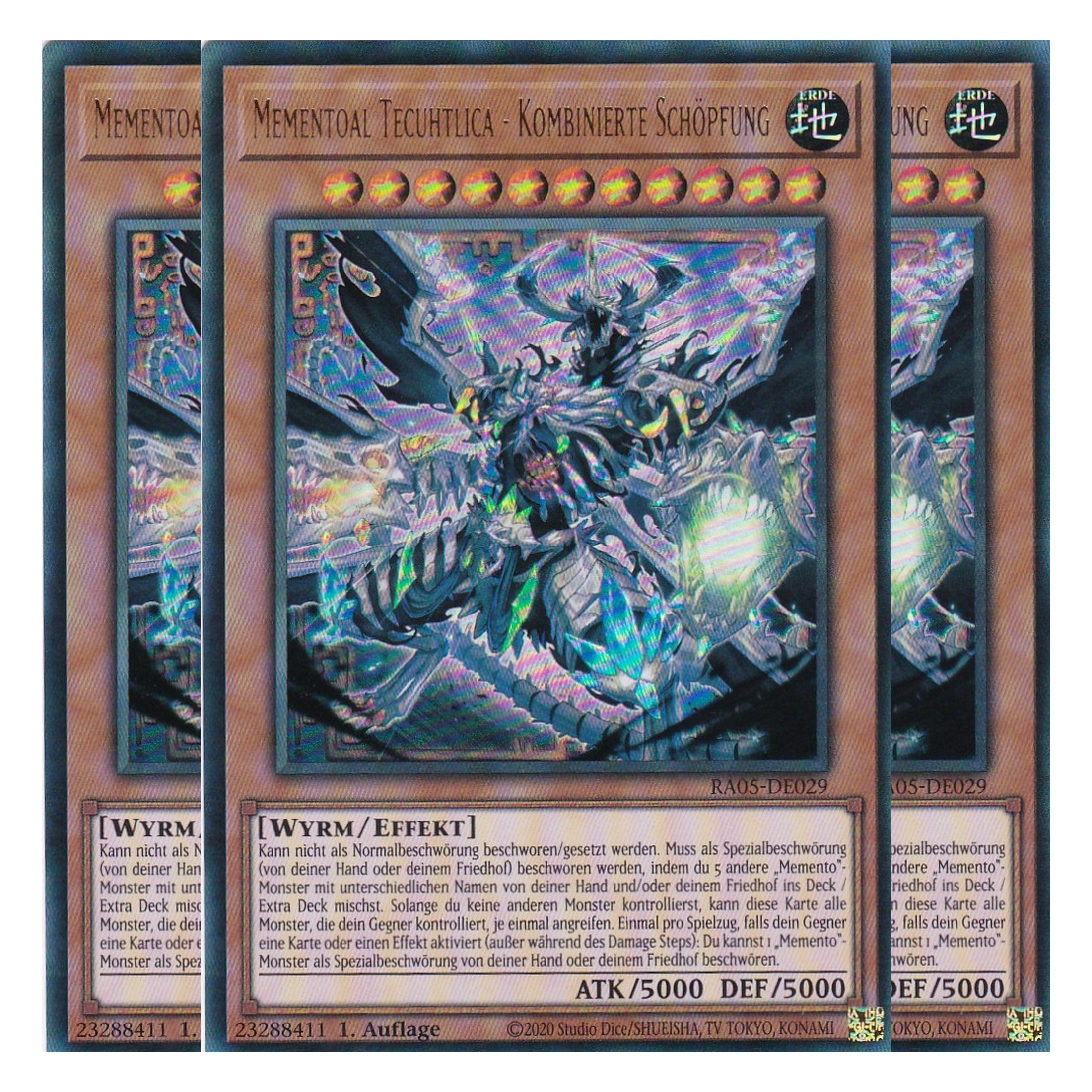 Mementoal Tecuhtlica - Kombinierte Schöpfung - RA05-DE029 - Ultra Rare - Deutsch - Rarity Collection 5 - Yugioh - Playset (3 Kopien)