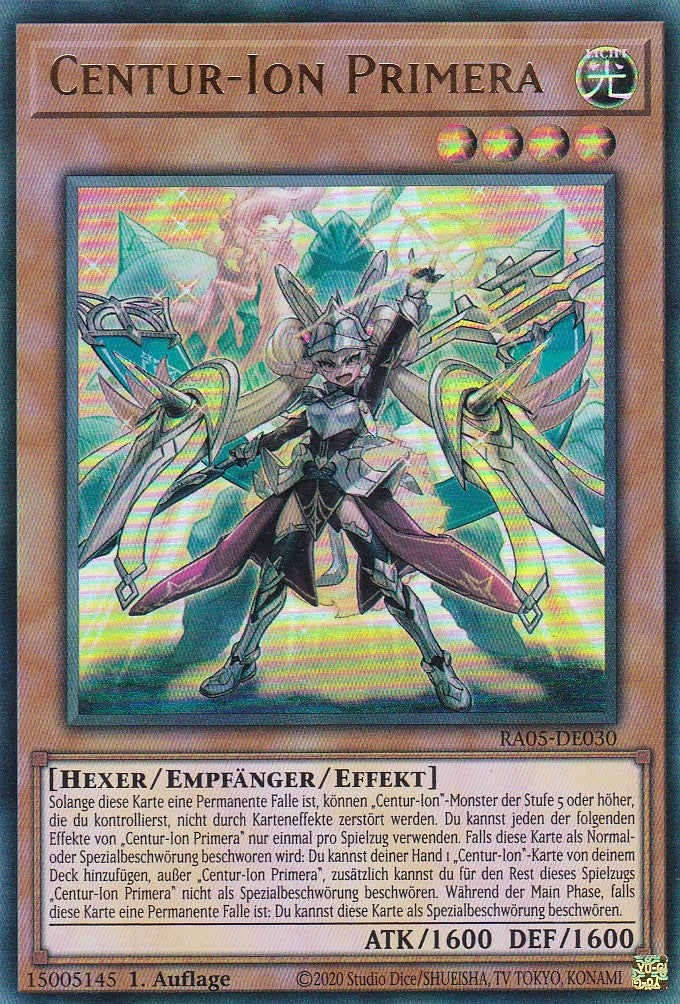 Centur-Ion Primera - RA05-DE030 - Ultra Rare - Deutsch - Rarity Collection 5 - Yugioh