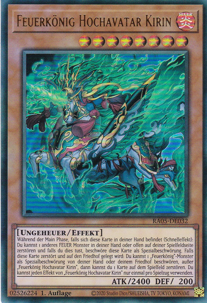 Feuerkönig Hochavatar Kirin - RA05-DE032 - Ultra Rare - Deutsch - Rarity Collection 5 - Yugioh