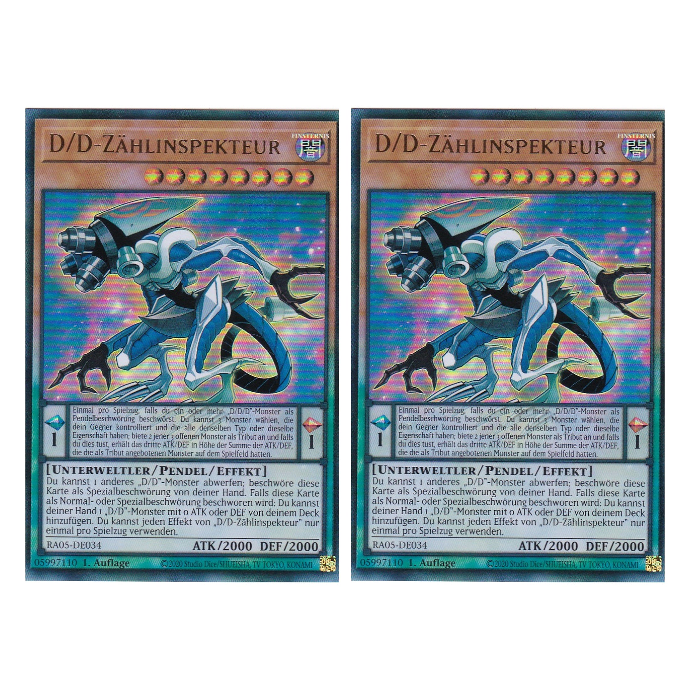 D/D-Zählinspekteur - RA05-DE034 - Ultra Rare - Deutsch - Rarity Collection 5 - Yugioh - Duo Set (2 Stück)
