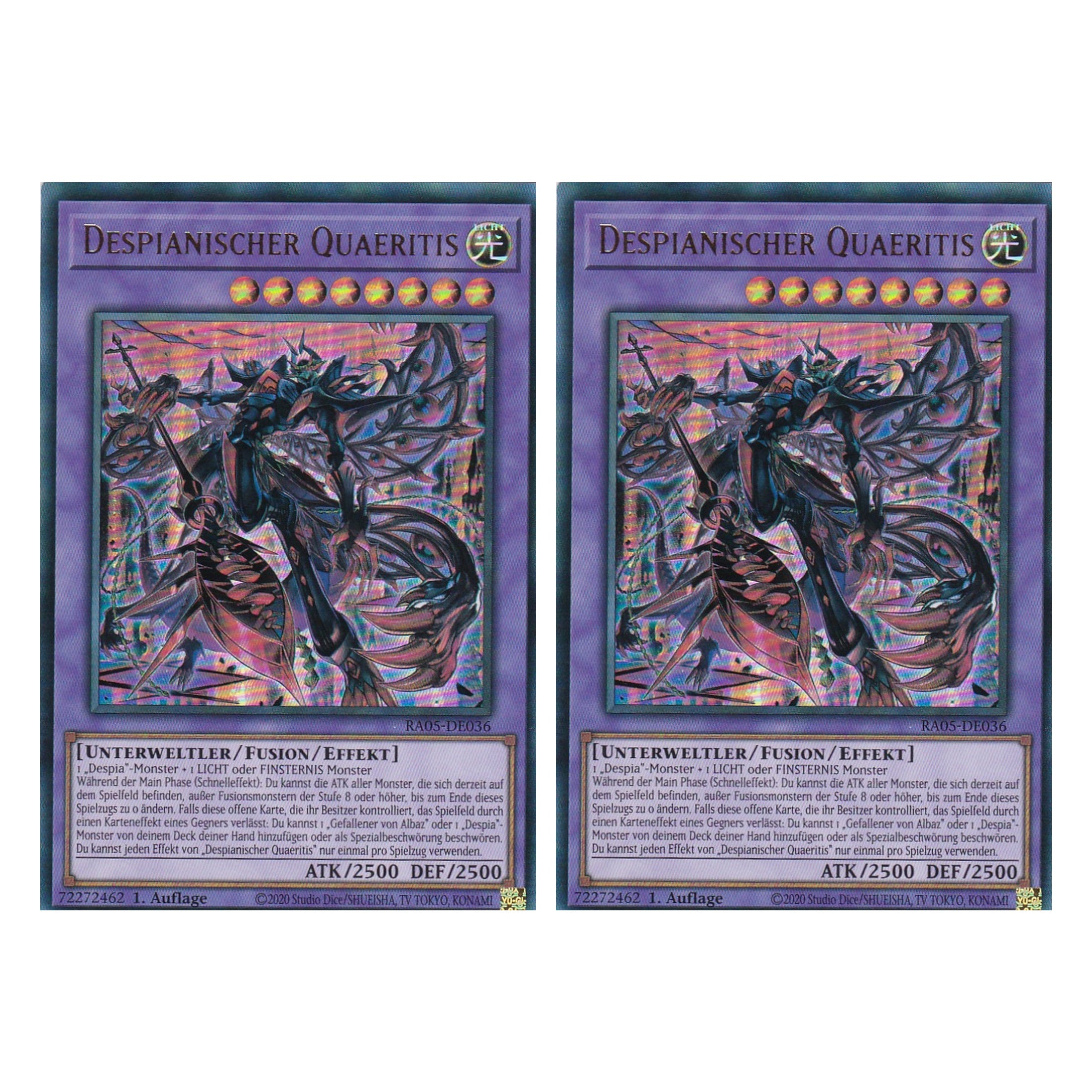 Despianischer Quaeritis - RA05-DE036 - Ultra Rare - Deutsch - Rarity Collection 5 - Yugioh - Duo Set (2 Stück)