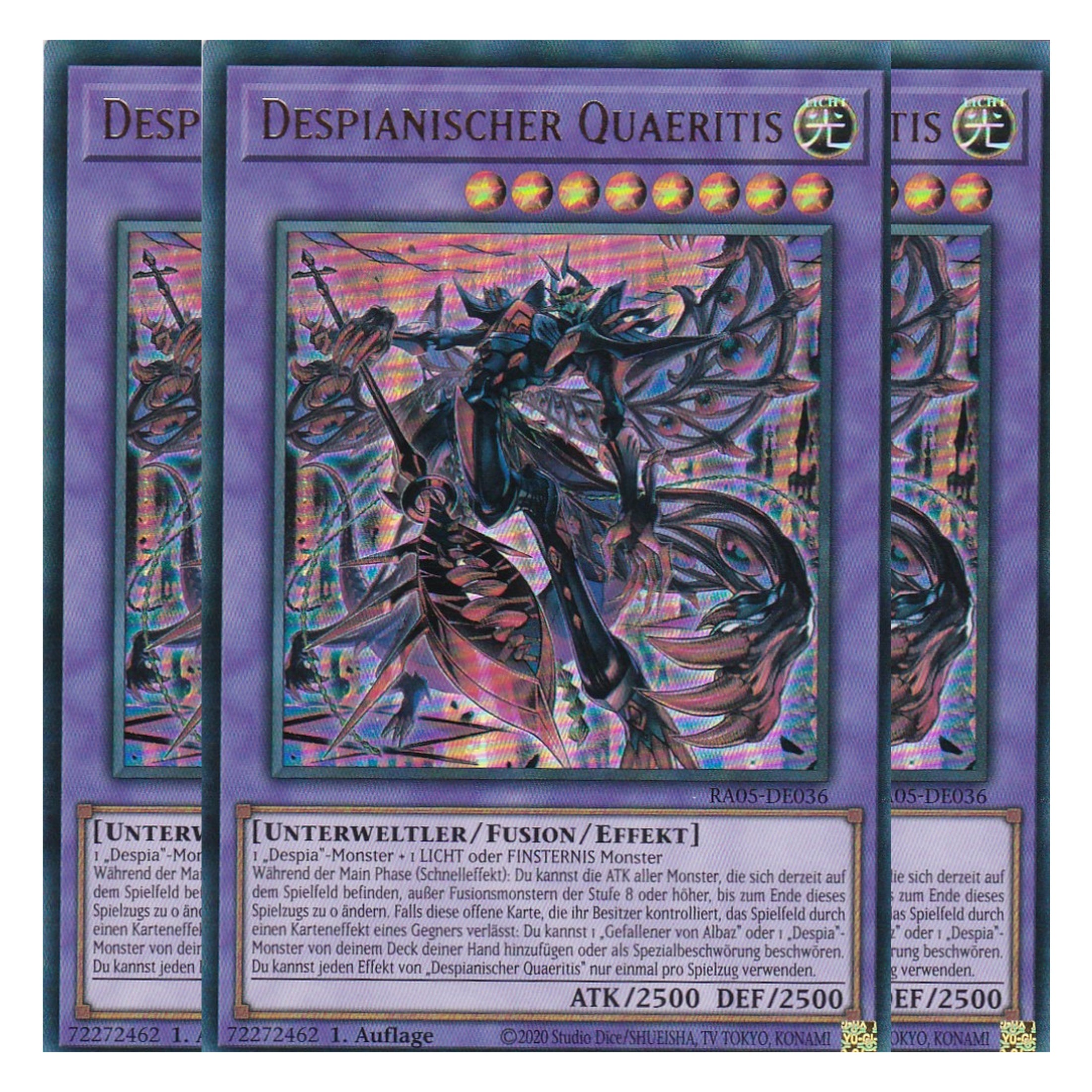 Despianischer Quaeritis - RA05-DE036 - Ultra Rare - Deutsch - Rarity Collection 5 - Yugioh - Playset (3 Kopien)