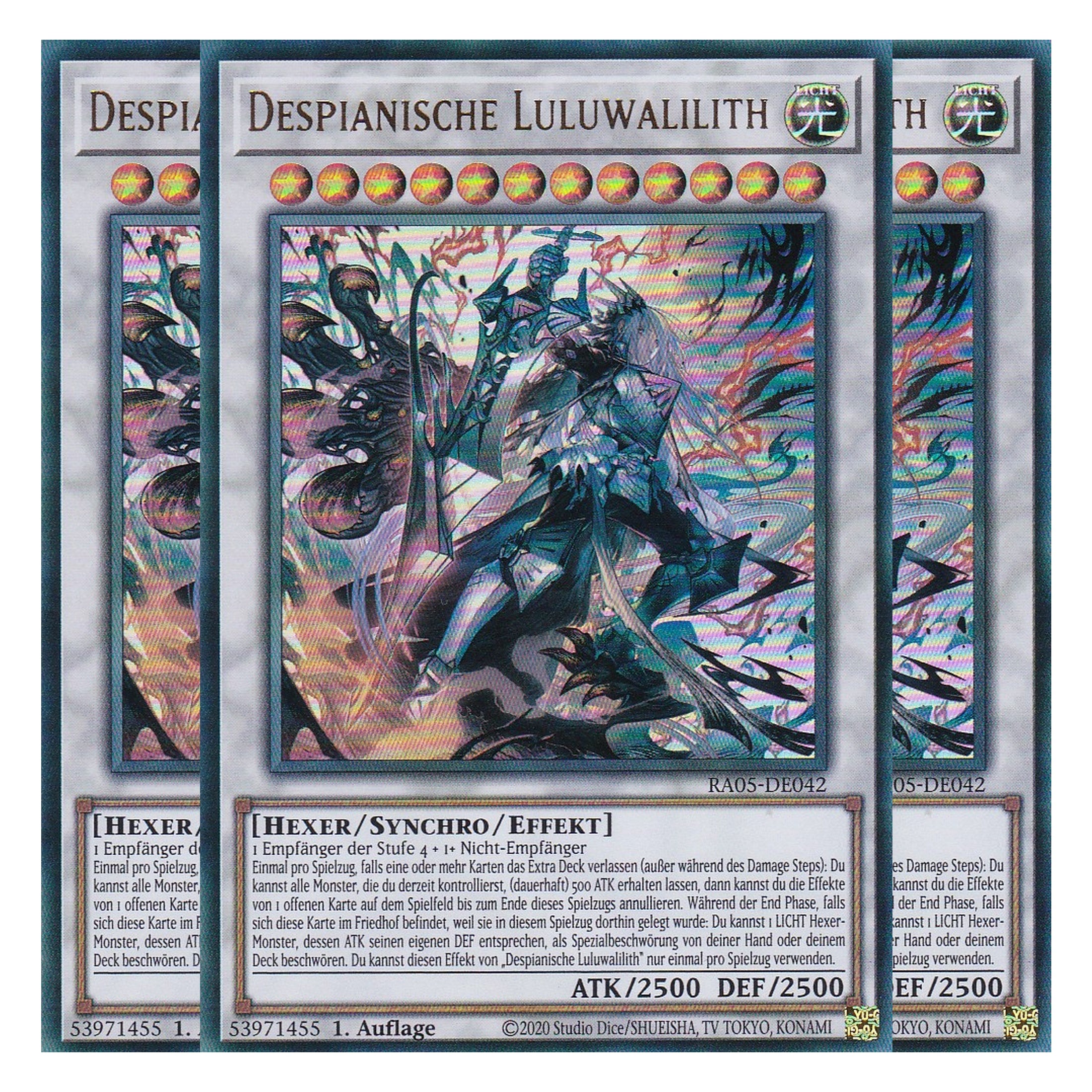 Despianische Luluwalilith - RA05-DE042 - Ultra Rare - Deutsch - Rarity Collection 5 - Yugioh - Playset (3 Kopien)