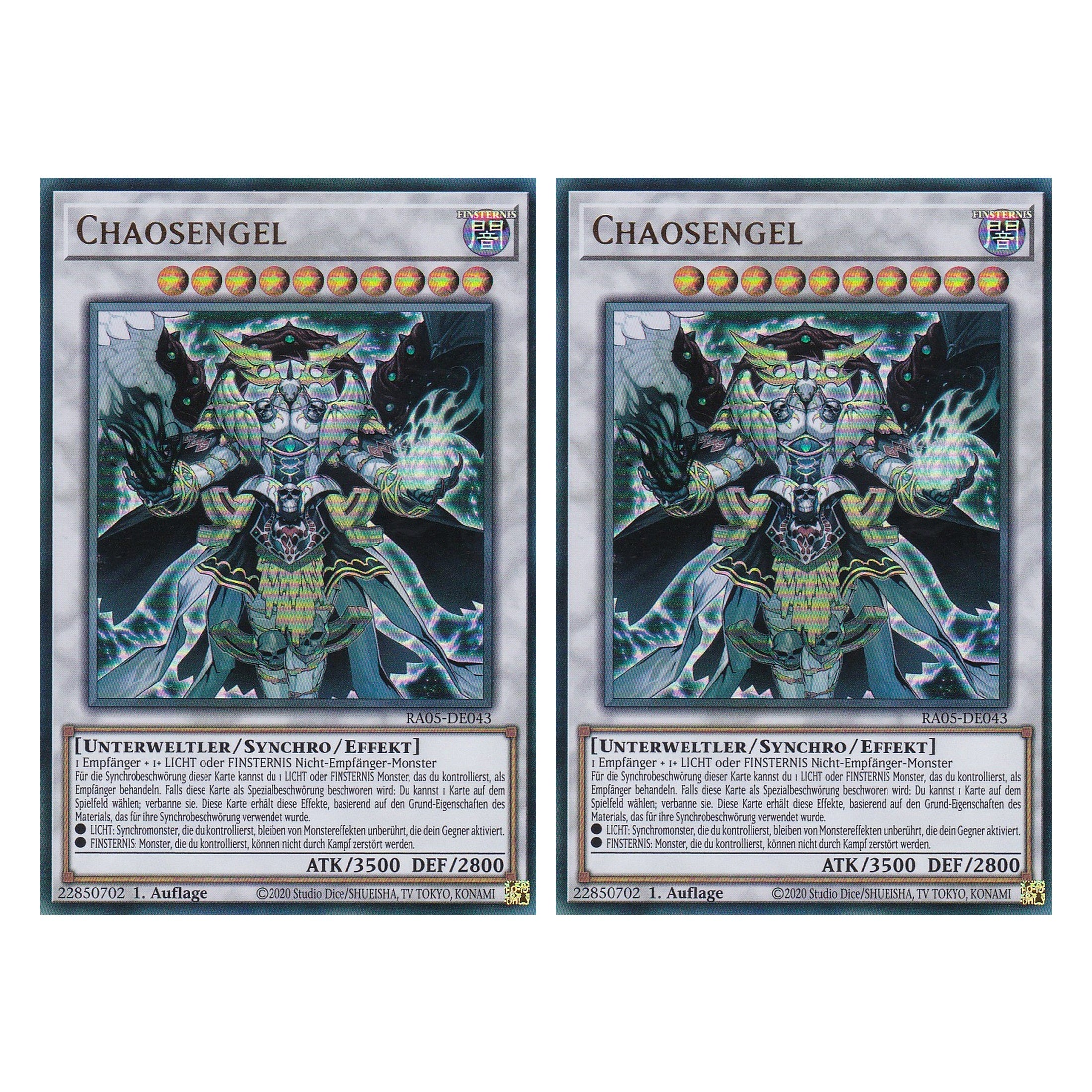 Chaosengel - RA05-DE043 - Ultra Rare - Deutsch - Rarity Collection 5 - Yugioh - Duo Set (2 Stück)