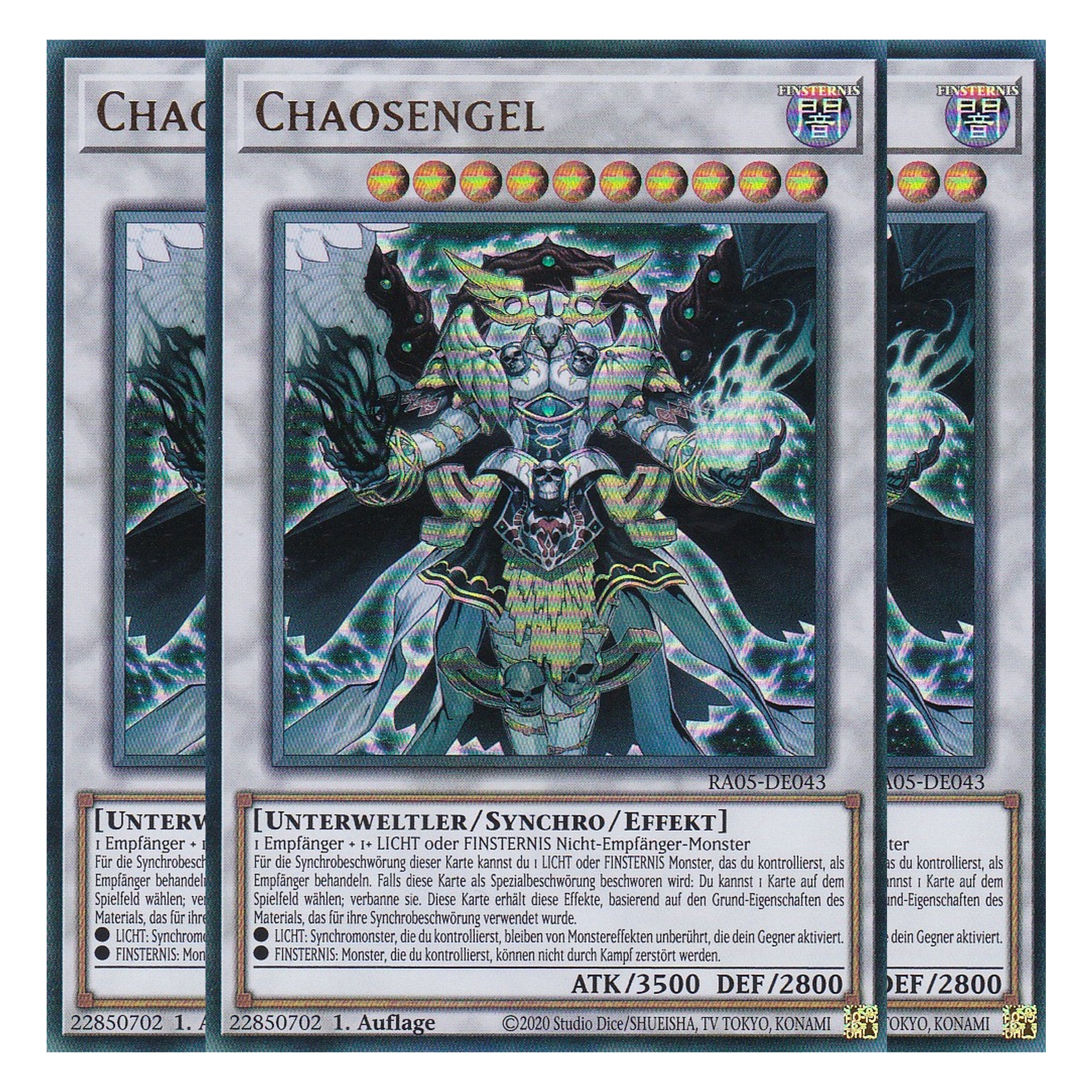 Chaosengel - RA05-DE043 - Ultra Rare - Deutsch - Rarity Collection 5 - Yugioh - Playset (3 Kopien)