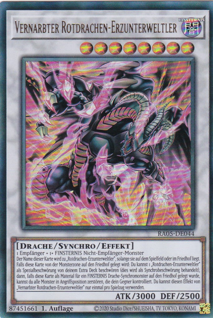 Vernarbter Rotdrachen-Erzunterweltler - RA05-DE044 - Ultra Rare - Deutsch - Rarity Collection 5 - Yugioh