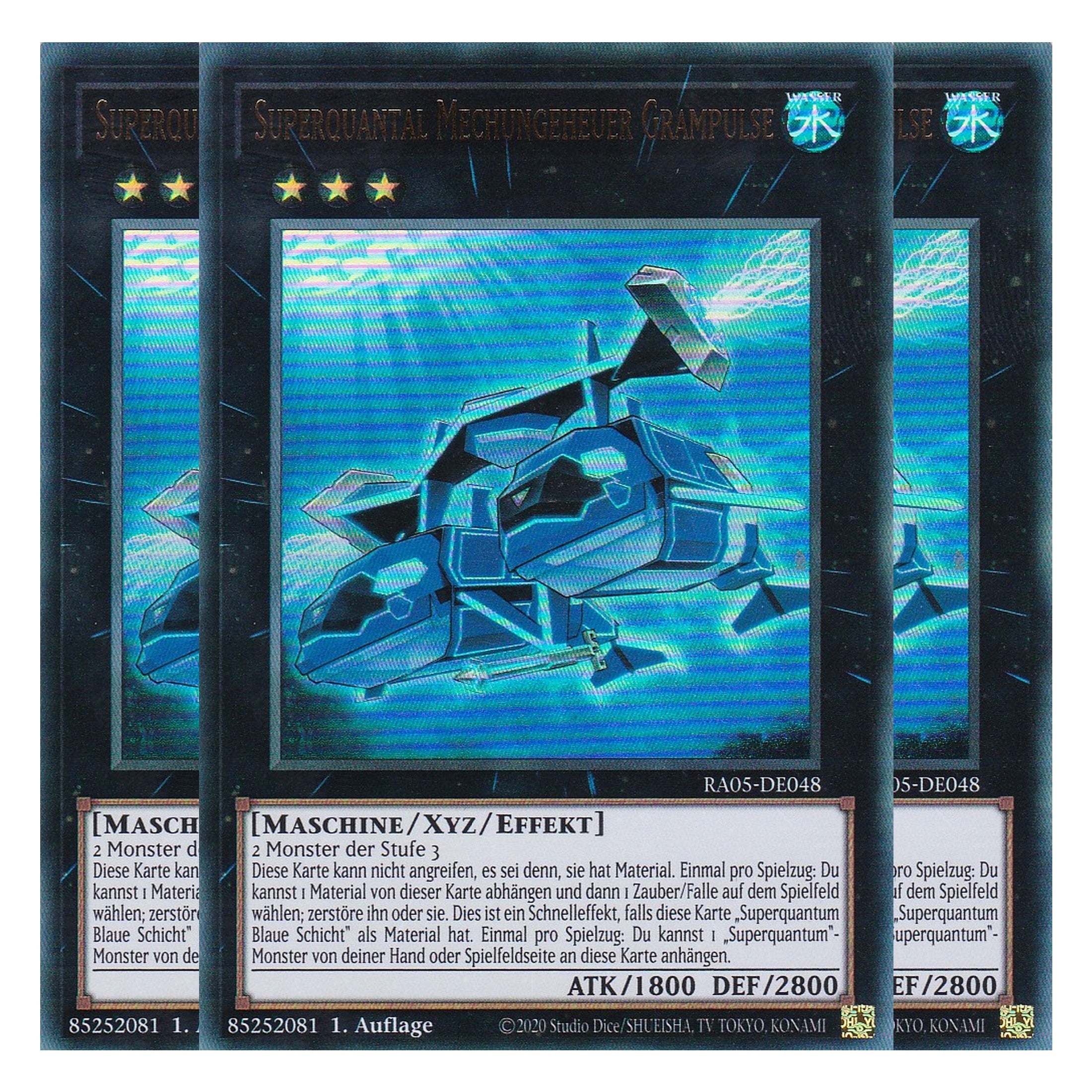 Superquantal Mechungeheuer Grampulse - RA05-DE048 - Ultra Rare - Deutsch - Rarity Collection 5 - Yugioh - Playset (3 Kopien)