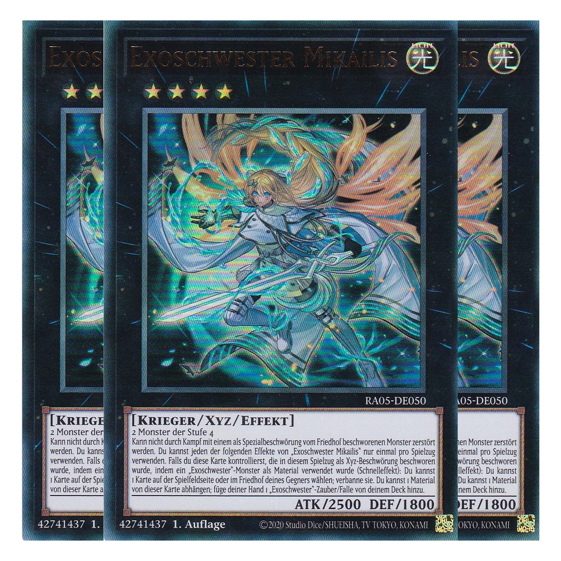 Exoschwester Mikailis - RA05-DE050 - Ultra Rare - Deutsch - Rarity Collection 5 - Yugioh - Playset (3 Kopien)