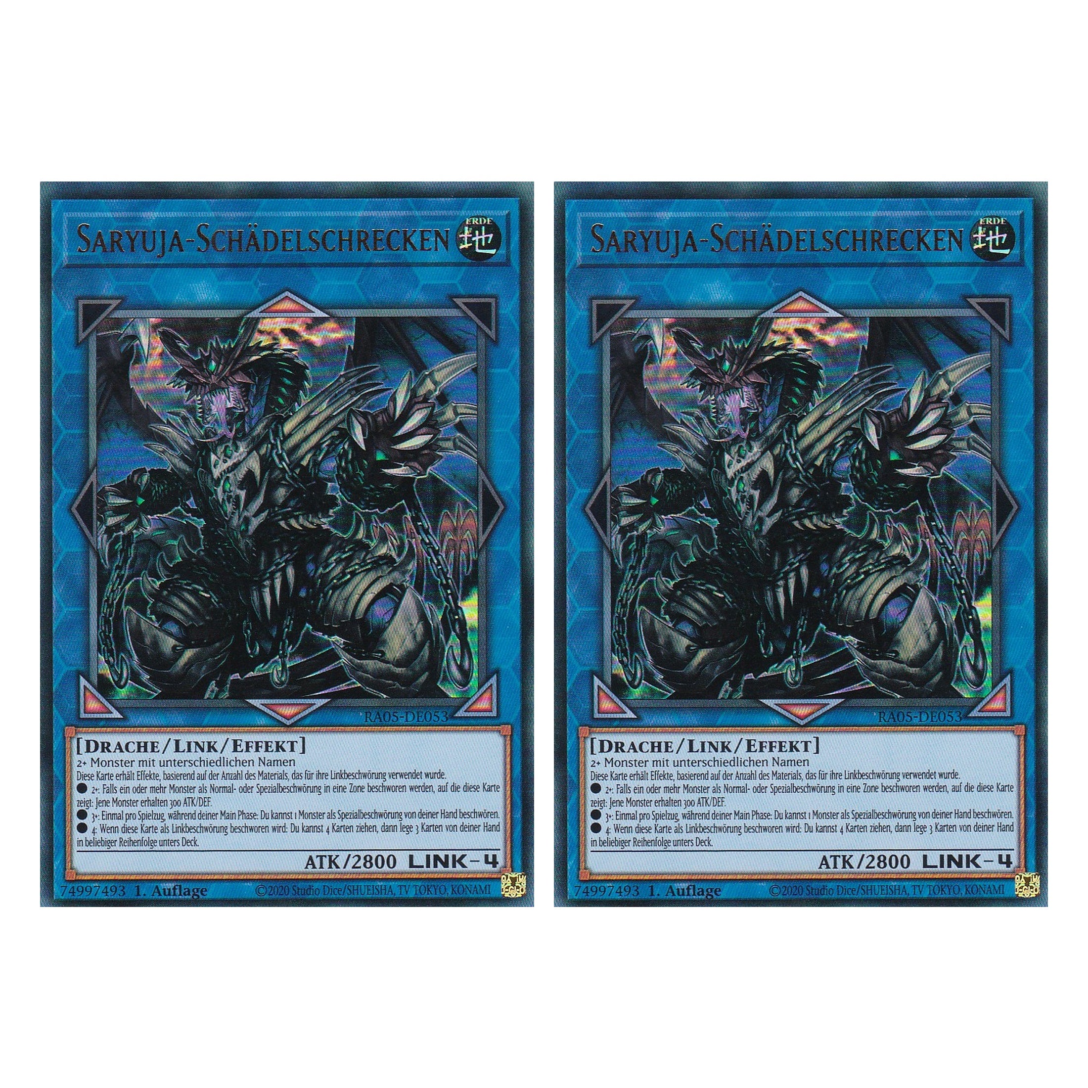 Saryuja-Schädelschrecken - RA05-DE053 - Ultra Rare - Deutsch - Rarity Collection 5 - Yugioh - Duo Set (2 Stück)