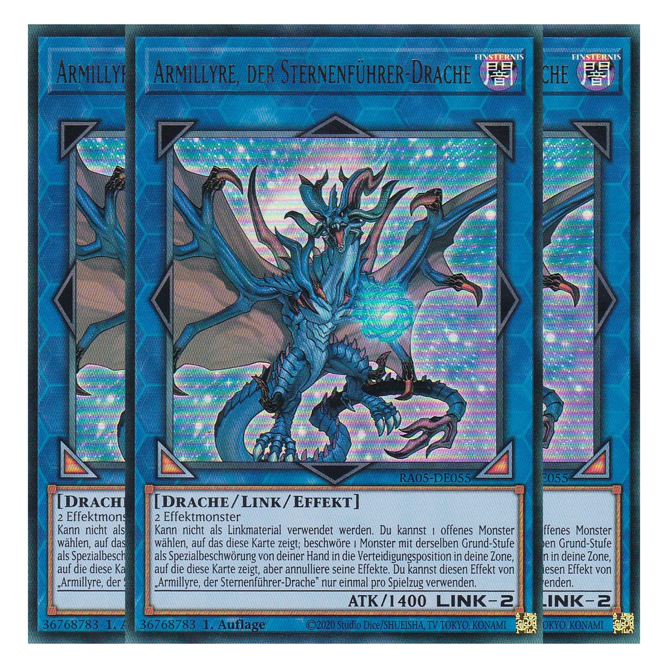 Armillyre, der Sternenführer-Drache - RA05-DE055 - Ultra Rare - Deutsch - Rarity Collection 5 - Yugioh - Playset (3 Kopien)