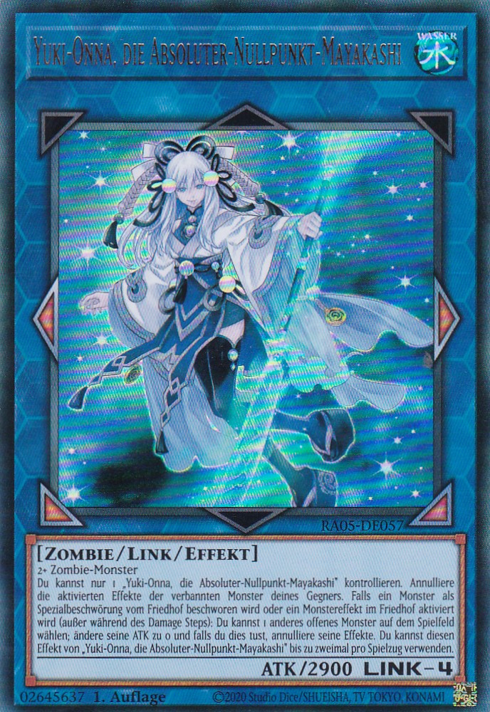 Yuki-Onna, die Absoluter-Nullpunkt-Mayakashi - RA05-DE057 - Ultra Rare - Deutsch - Rarity Collection 5 - Yugioh