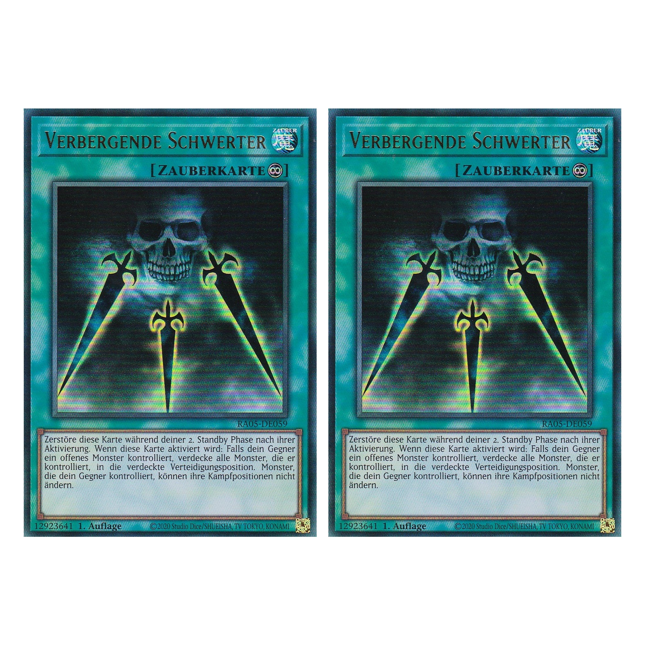 Verbergende Schwerter - RA05-DE059 - Ultra Rare - Deutsch - Rarity Collection 5 - Yugioh - Duo Set (2 Stück)