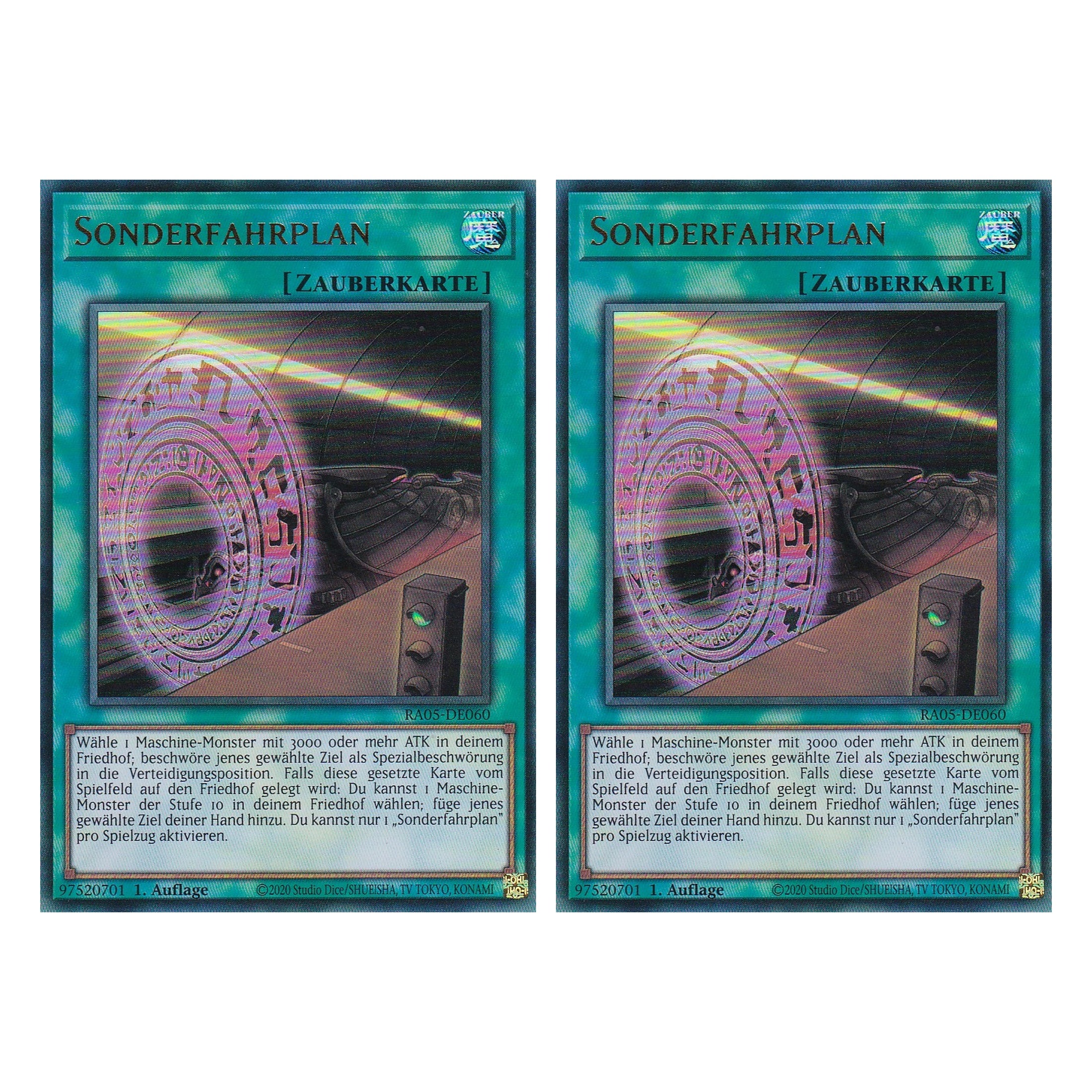 Sonderfahrplan - RA05-DE060 - Ultra Rare - Deutsch - Rarity Collection 5 - Yugioh - Duo Set (2 Stück)