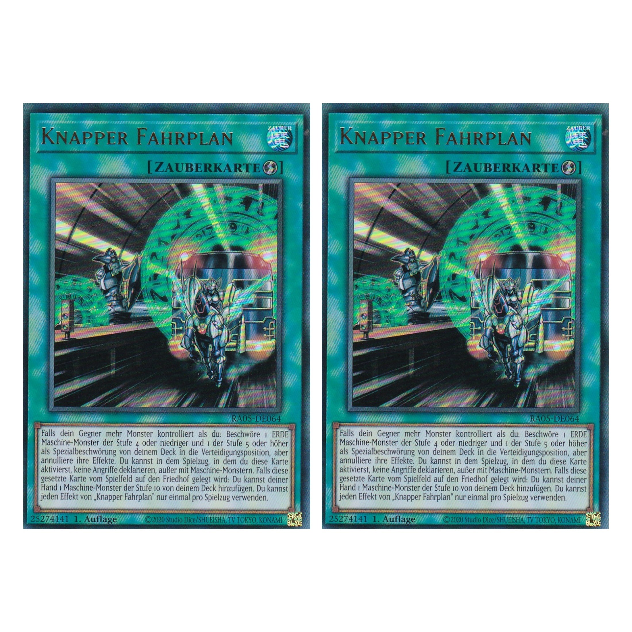Knapper Fahrplan - RA05-DE064 - Ultra Rare - Deutsch - Rarity Collection 5 - Yugioh - Duo Set (2 Stück)