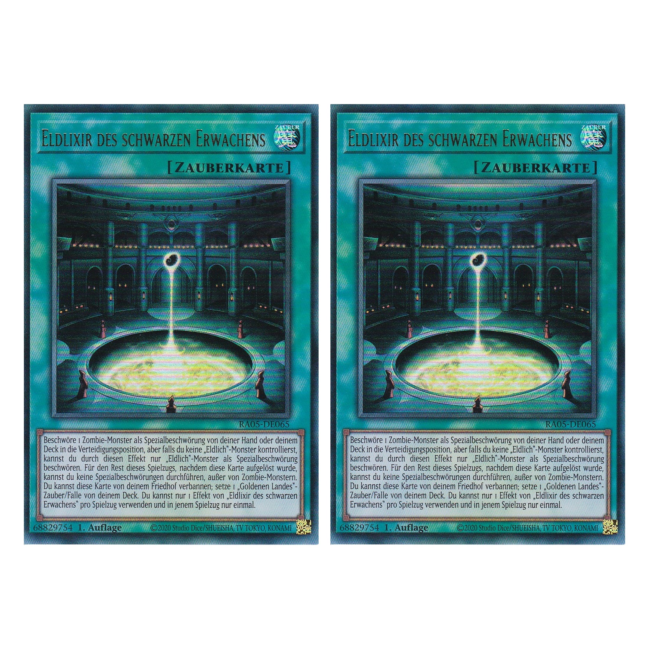 Eldlixir des schwarzen Erwachens - RA05-DE065 - Ultra Rare - Deutsch - Rarity Collection 5 - Yugioh - Duo Set (2 Stück)