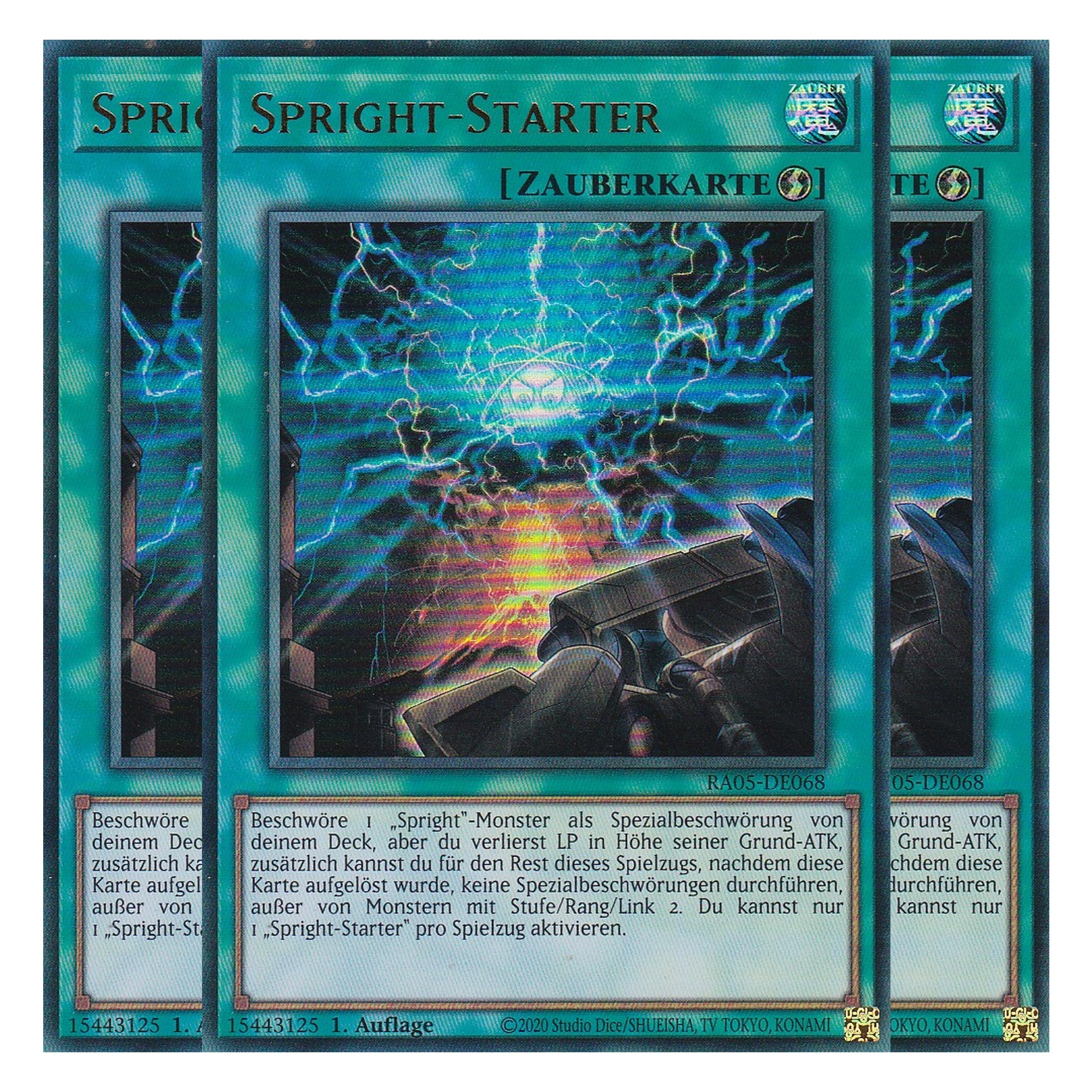Spright-Starter  - RA05-DE068 - Ultra Rare - Deutsch - Rarity Collection 5 - Yugioh - Playset (3 Kopien)