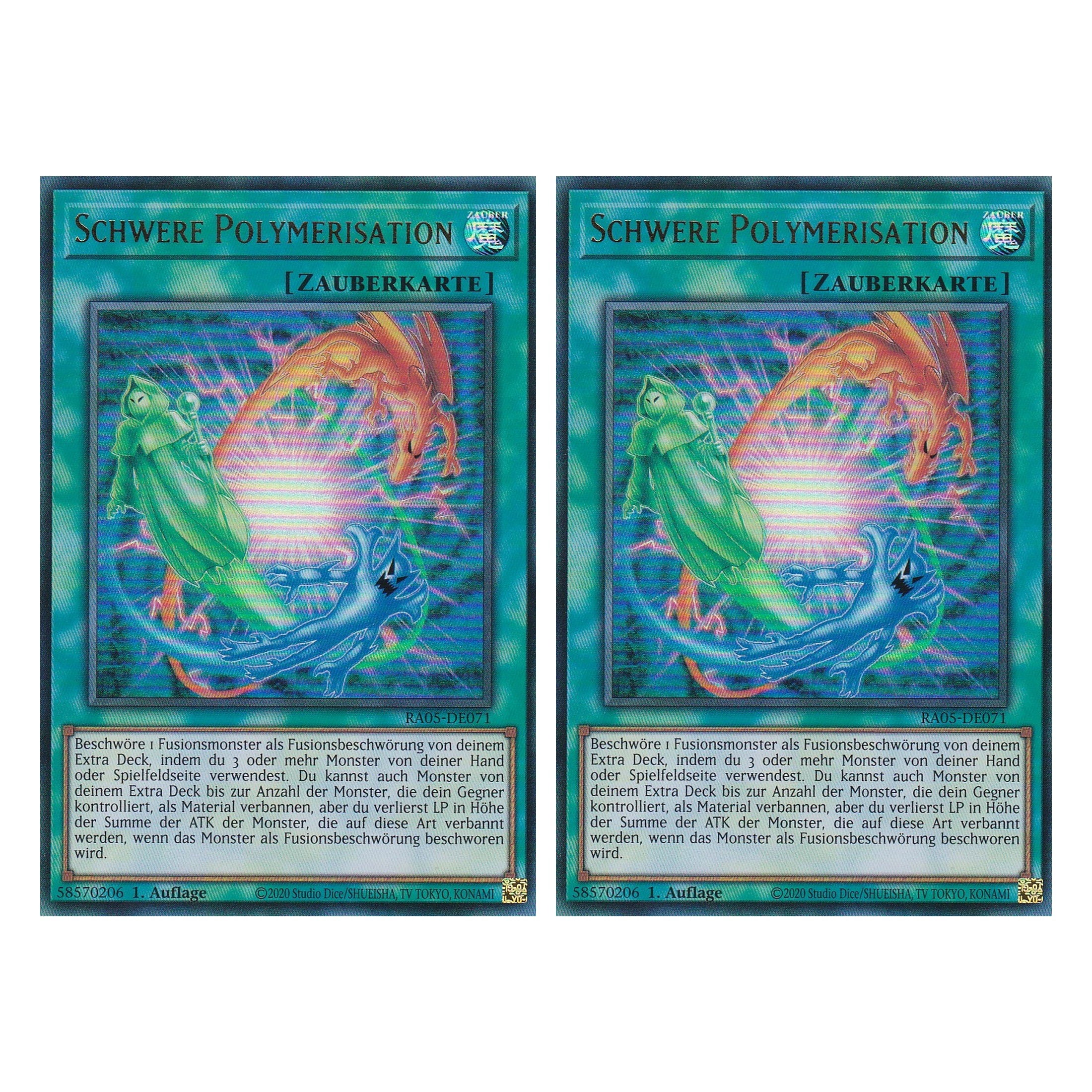 Schwere Polymerisation - RA05-DE071 - Ultra Rare - Deutsch - Rarity Collection 5 - Yugioh - Duo Set (2 Stück)