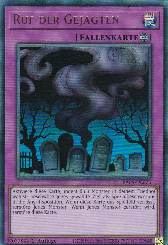 Ruf der Gejagten - RA05-DE076 - Ultra Rare - Deutsch - Rarity Collection 5 - Yugioh