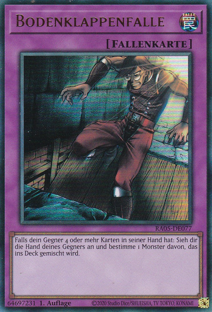 Bodenklappenfalle - RA05-DE077 - Ultra Rare - Deutsch - Rarity Collection 5 - Yugioh