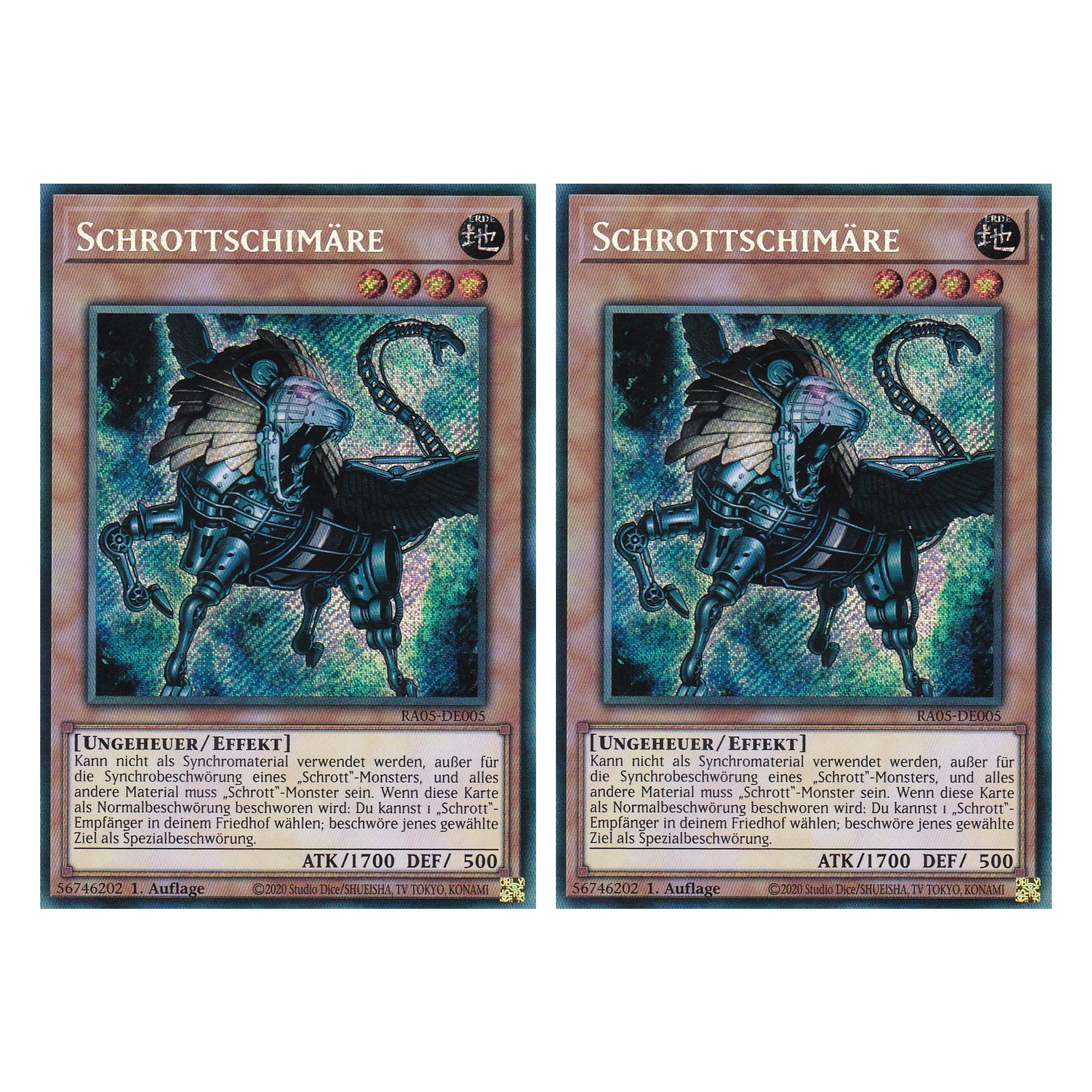 Schrottschimäre - RA05-DE005 - Secret Rare - Deutsch - Rarity Collection 5 - Yugioh - Duo Set (2 Stück)