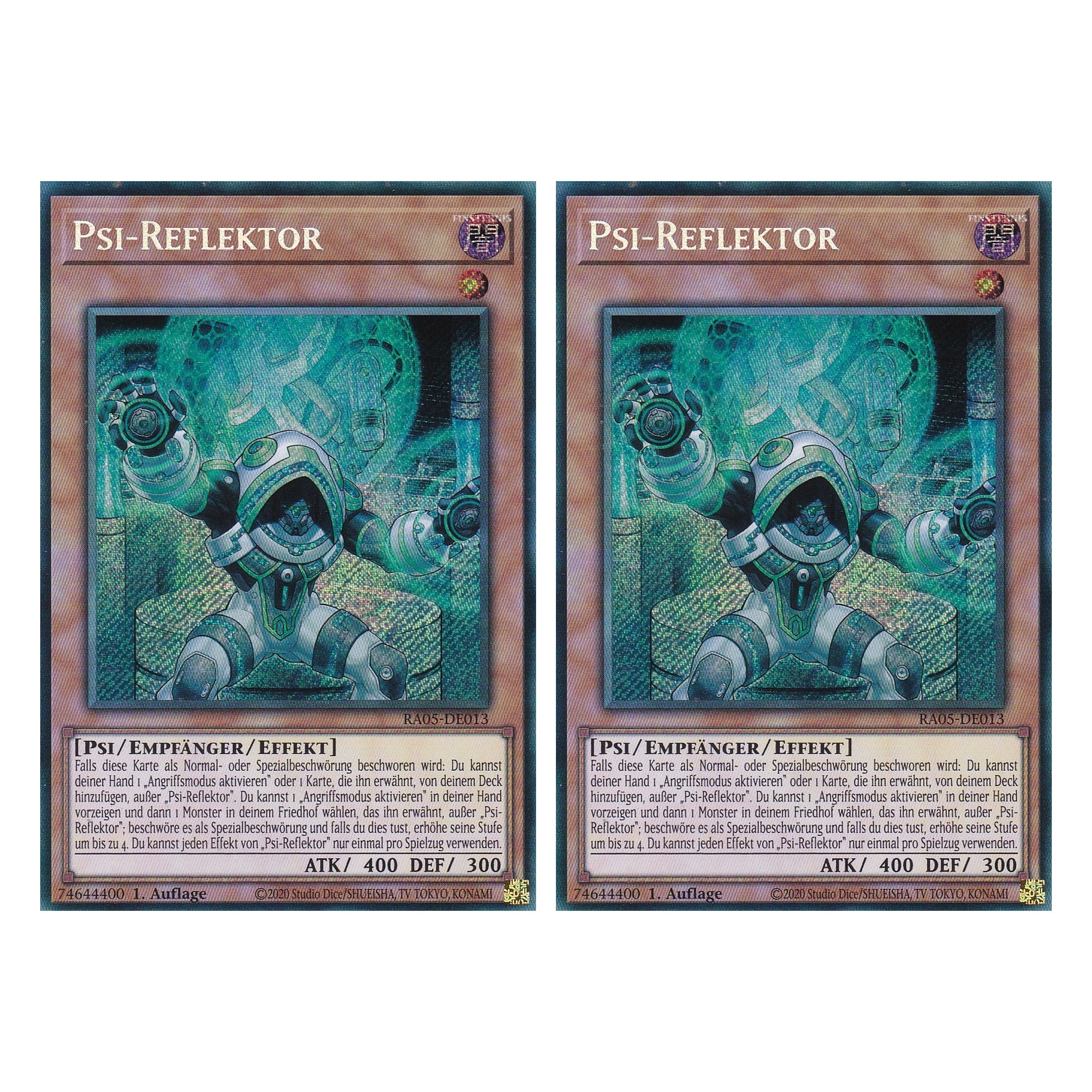 Psi-Reflektor - RA05-DE013 - Secret Rare - Deutsch - Rarity Collection 5 - Yugioh - Duo Set (2 Stück)