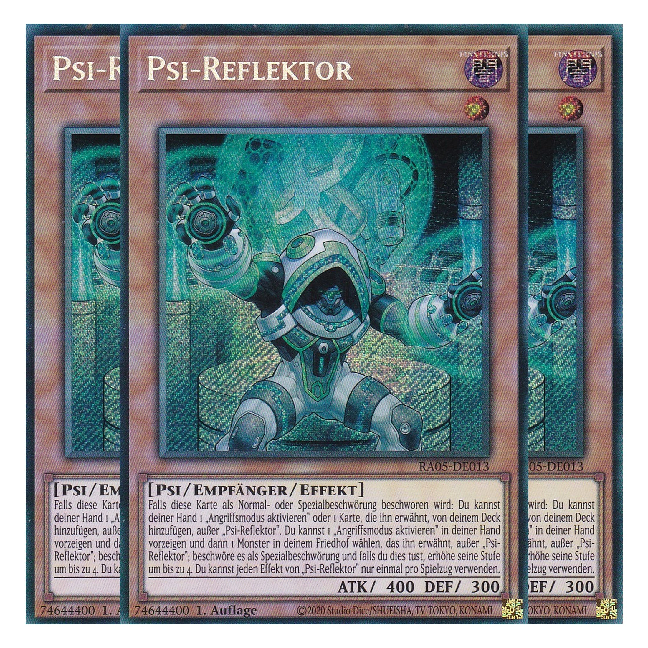 Psi-Reflektor - RA05-DE013 - Secret Rare - Deutsch - Rarity Collection 5 - Yugioh - Playset (3 Kopien)