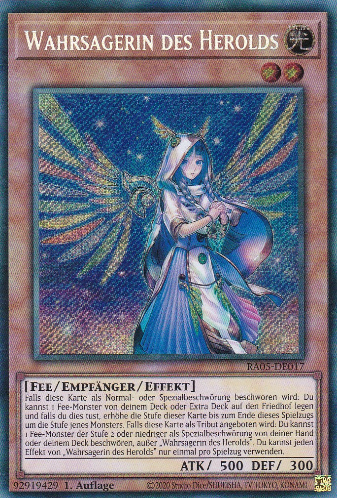 Wahrsagerin des Herolds - RA05-DE017 - Secret Rare - Deutsch - Rarity Collection 5 - Yugioh