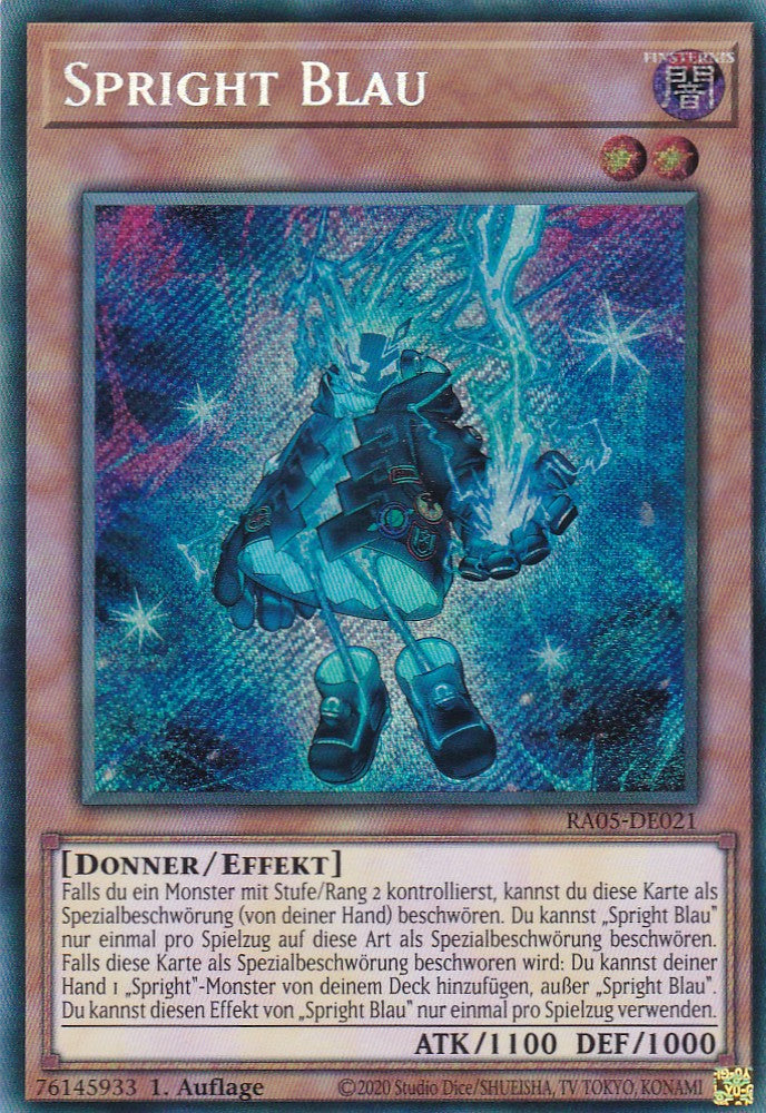 Spright Blau - RA05-DE021 - Secret Rare - Deutsch - Rarity Collection 5 - Yugioh