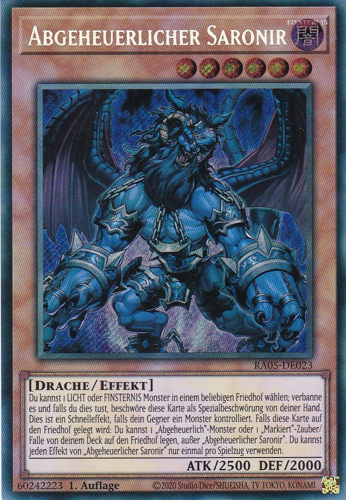 Abgeheuerlicher Saronir - RA05-DE023 - Secret Rare - Deutsch - Rarity Collection 5 - Yugioh