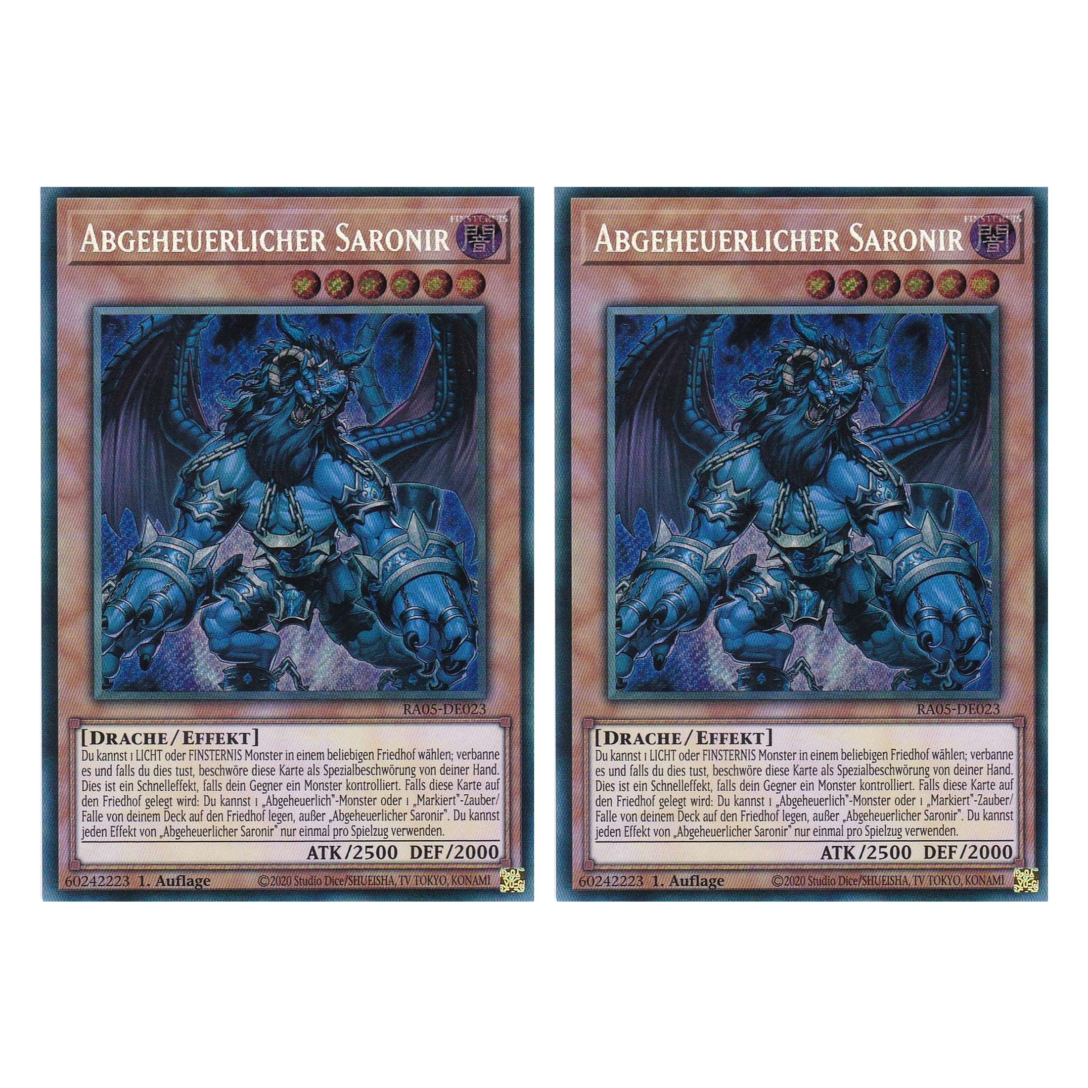 Abgeheuerlicher Saronir - RA05-DE023 - Secret Rare - Deutsch - Rarity Collection 5 - Yugioh - Duo Set (2 Stück)