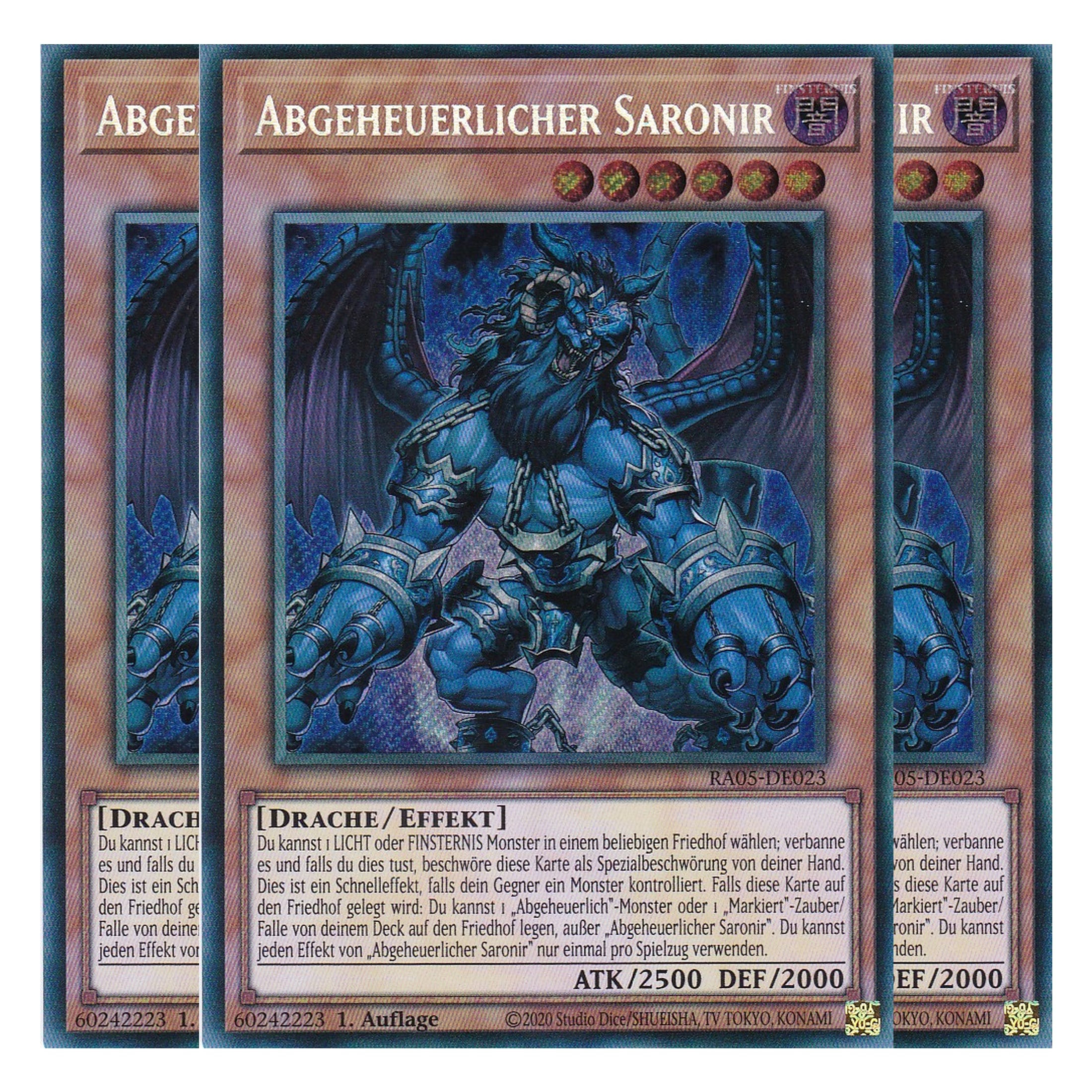 Abgeheuerlicher Saronir - RA05-DE023 - Secret Rare - Deutsch - Rarity Collection 5 - Yugioh - Playset (3 Kopien)