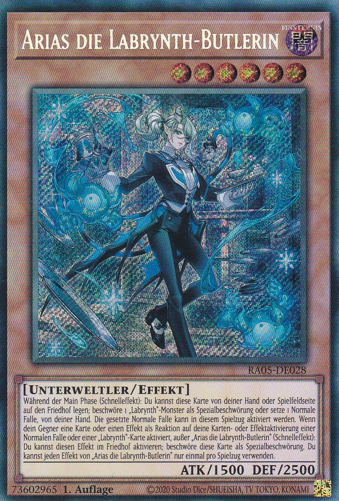 Arias die Labrynth-Butlerin - RA05-DE028 - Secret Rare - Deutsch - Rarity Collection 5 - Yugioh