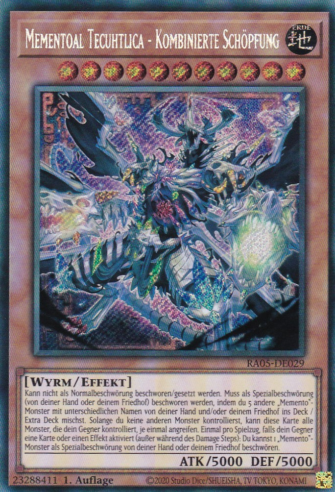 Mementoal Tecuhtlica - Kombinierte Schöpfung - RA05-DE029 - Secret Rare - Deutsch - Rarity Collection 5 - Yugioh