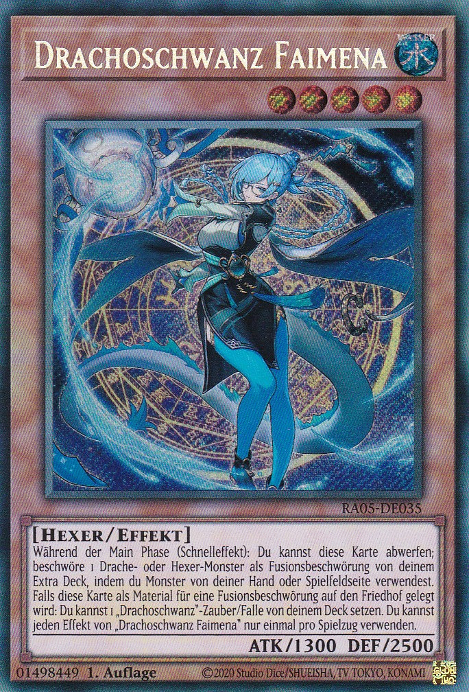 Drachoschwanz Faimena - RA05-DE035 - Secret Rare - Deutsch - Rarity Collection 5 - Yugioh