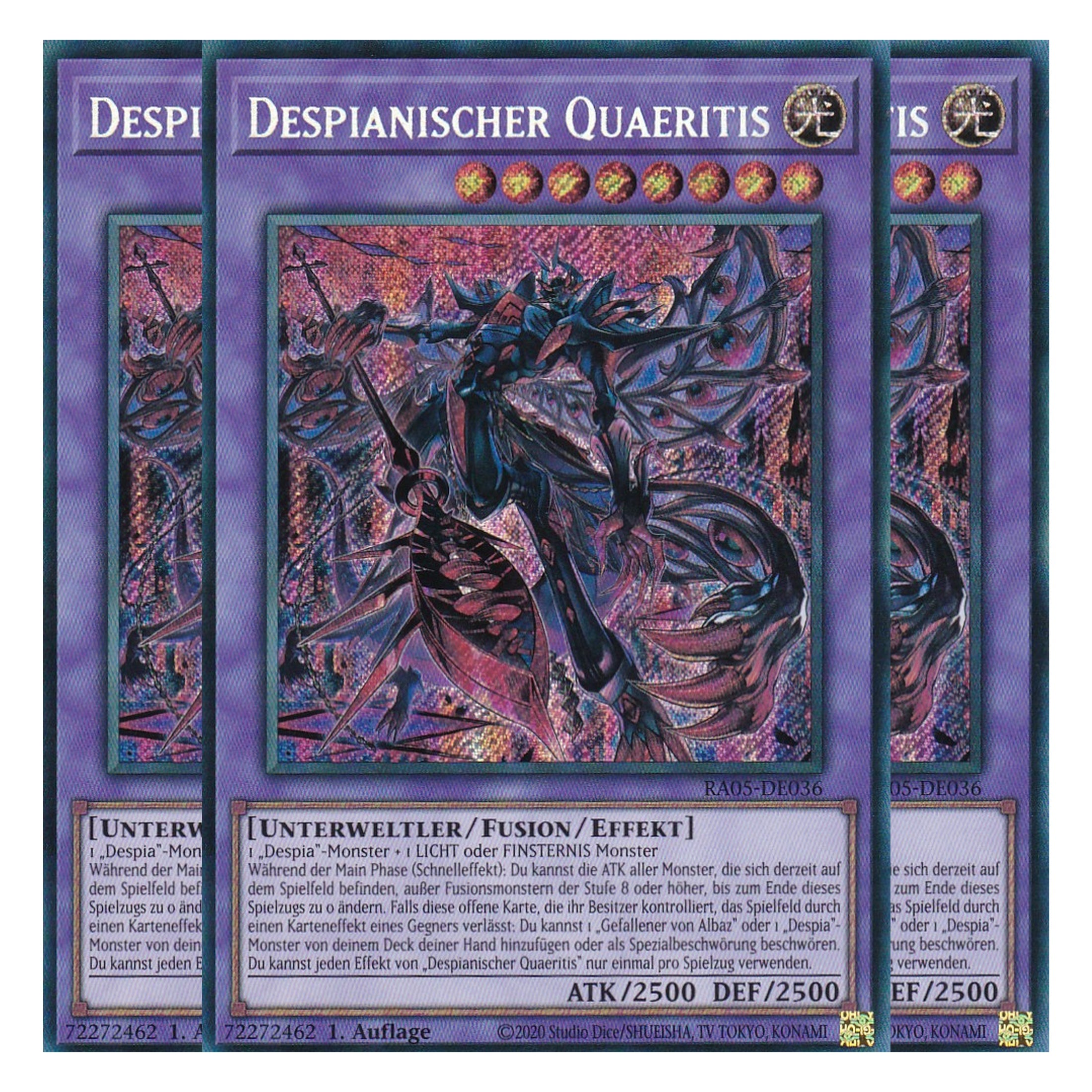 Despianischer Quaeritis - RA05-DE036 - Secret Rare - Deutsch - Rarity Collection 5 - Yugioh - Playset (3 Kopien)