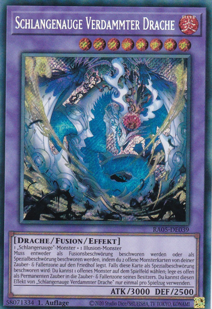 Schlangenauge Verdammter Drache - RA05-DE039 - Secret Rare - Deutsch - Rarity Collection 5 - Yugioh