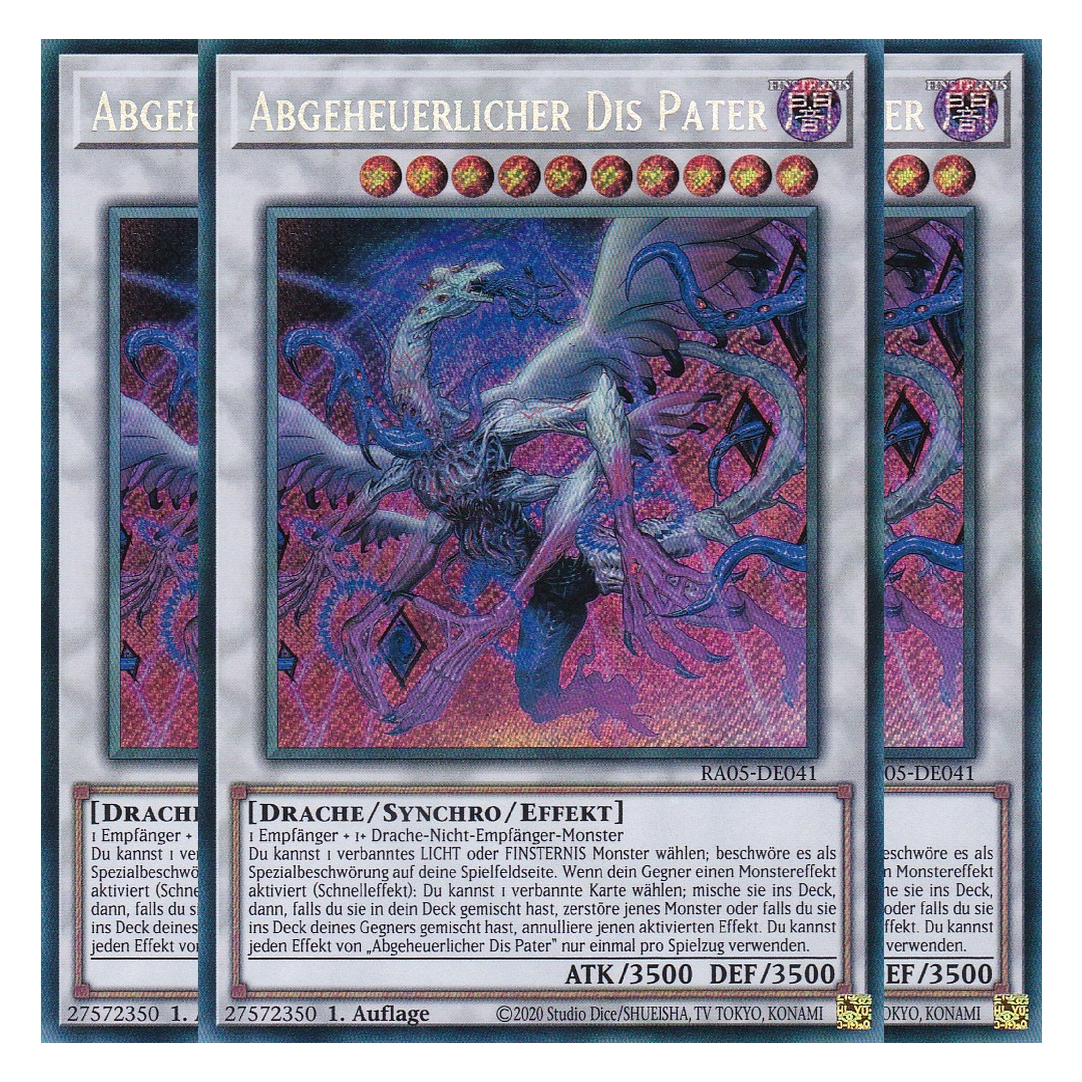 Abgeheuerlicher Dis Pater - RA05-DE041 - Secret Rare - Deutsch - Rarity Collection 5 - Yugioh - Playset (3 Kopien)