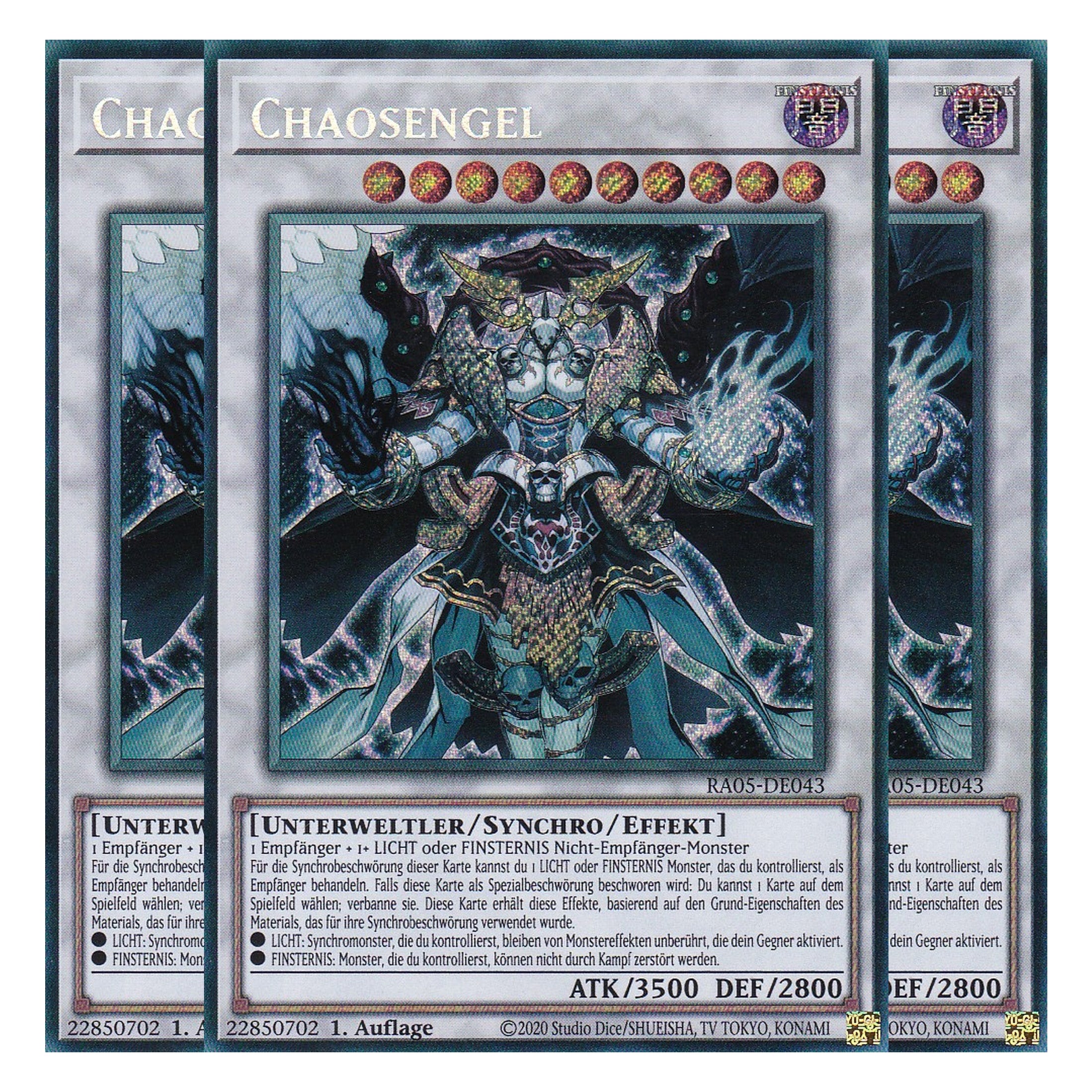 Chaosengel - RA05-DE043 - Secret Rare - Deutsch - Rarity Collection 5 - Yugioh - Playset (3 Kopien)