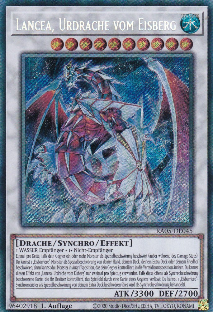 Lancea, Urdrache vom Eisberg - RA05-DE045 - Secret Rare - Deutsch - Rarity Collection 5 - Yugioh