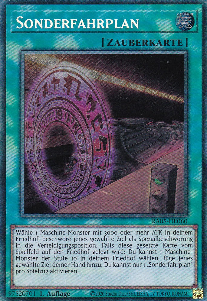 Sonderfahrplan - RA05-DE060 - Secret Rare - Deutsch - Rarity Collection 5 - Yugioh