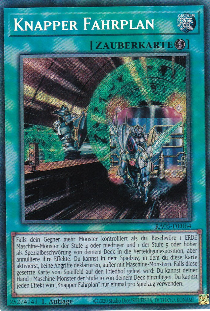 Knapper Fahrplan - RA05-DE064 - Secret Rare - Deutsch - Rarity Collection 5 - Yugioh