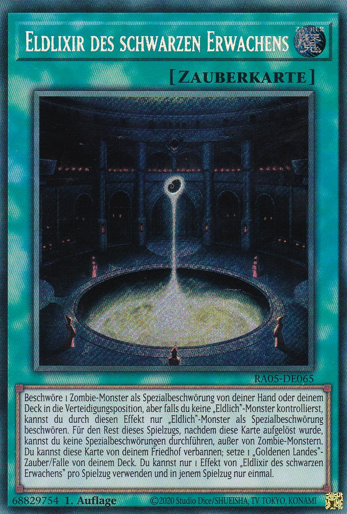Eldlixir des schwarzen Erwachens - RA05-DE065 - Secret Rare - Deutsch - Rarity Collection 5 - Yugioh