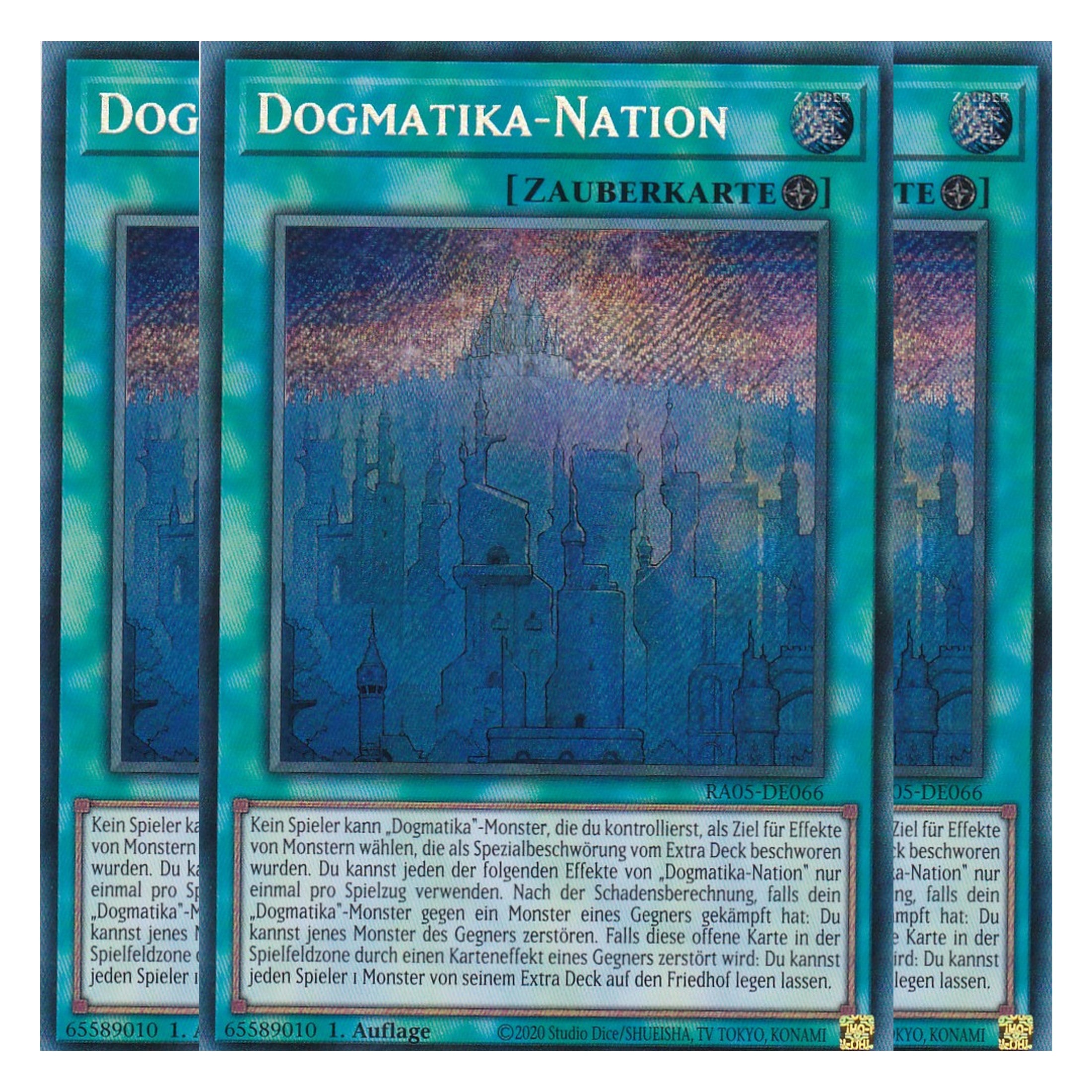 Dogmatika-Nation - RA05-DE066 - Secret Rare - Deutsch - Rarity Collection 5 - Yugioh - Playset (3 Kopien)