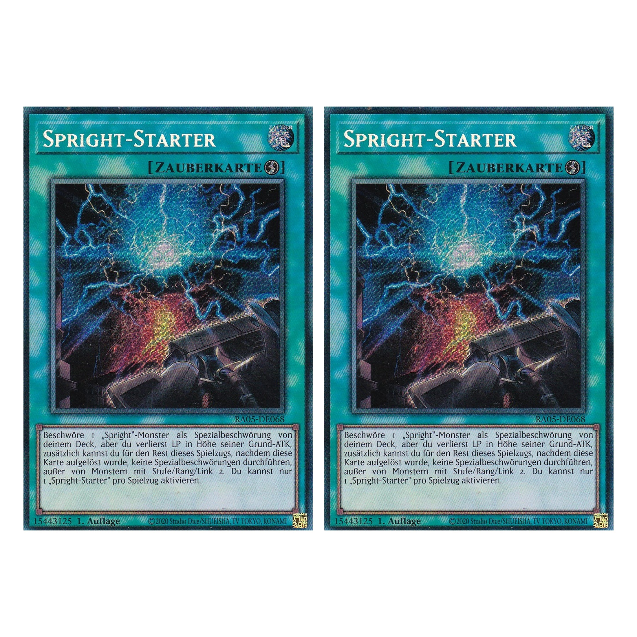 Spright-Starter  - RA05-DE068 - Secret Rare - Deutsch - Rarity Collection 5 - Yugioh - Duo Set (2 Stück)