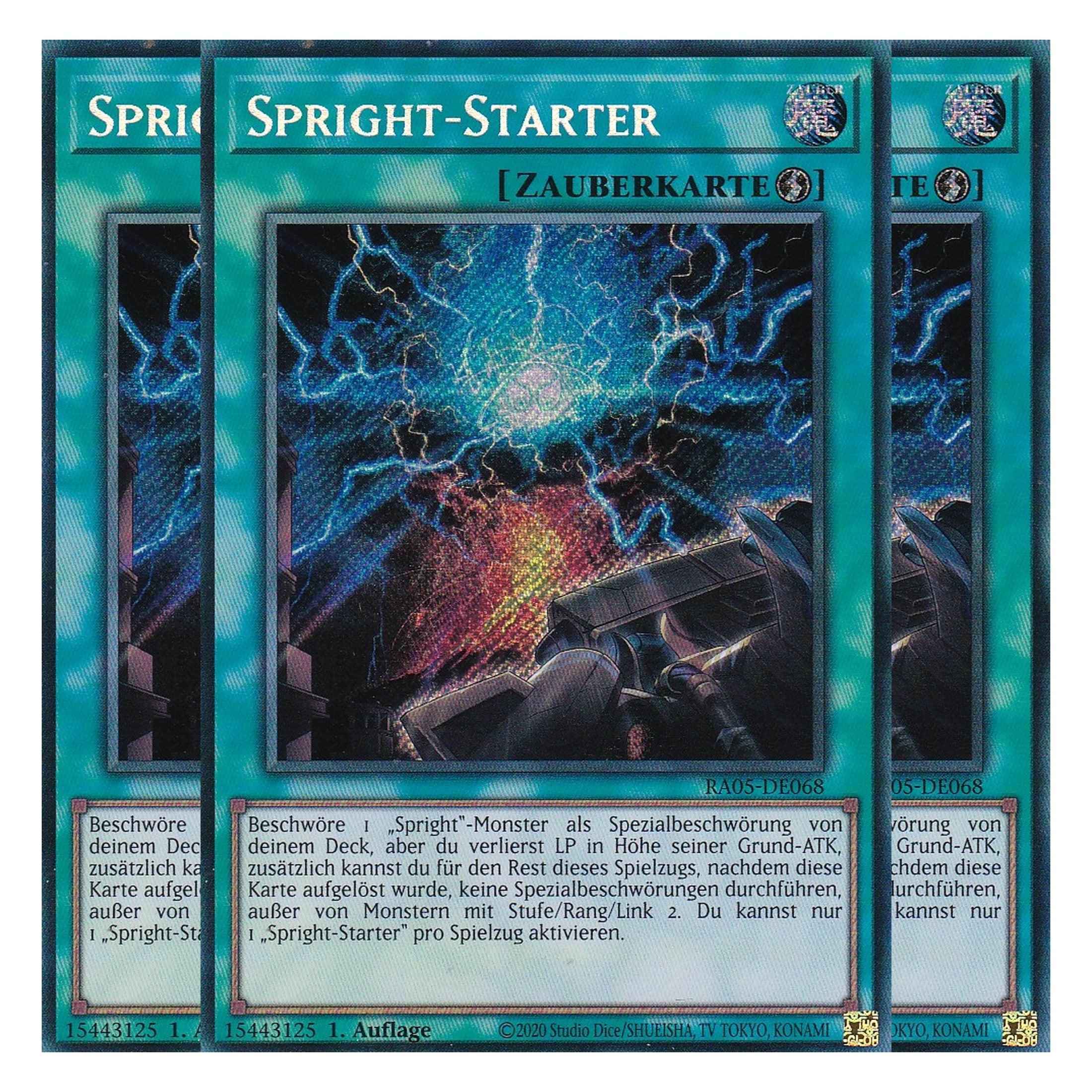 Spright-Starter  - RA05-DE068 - Secret Rare - Deutsch - Rarity Collection 5 - Yugioh - Playset (3 Kopien)