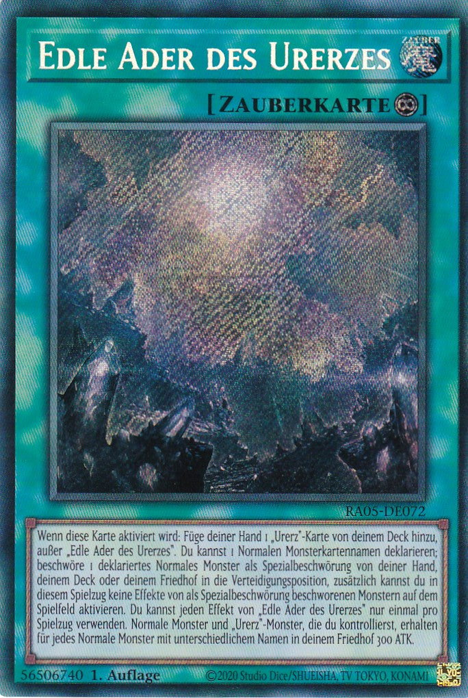 Edle Ader des Urerzes - RA05-DE072 - Secret Rare - Deutsch - Rarity Collection 5 - Yugioh